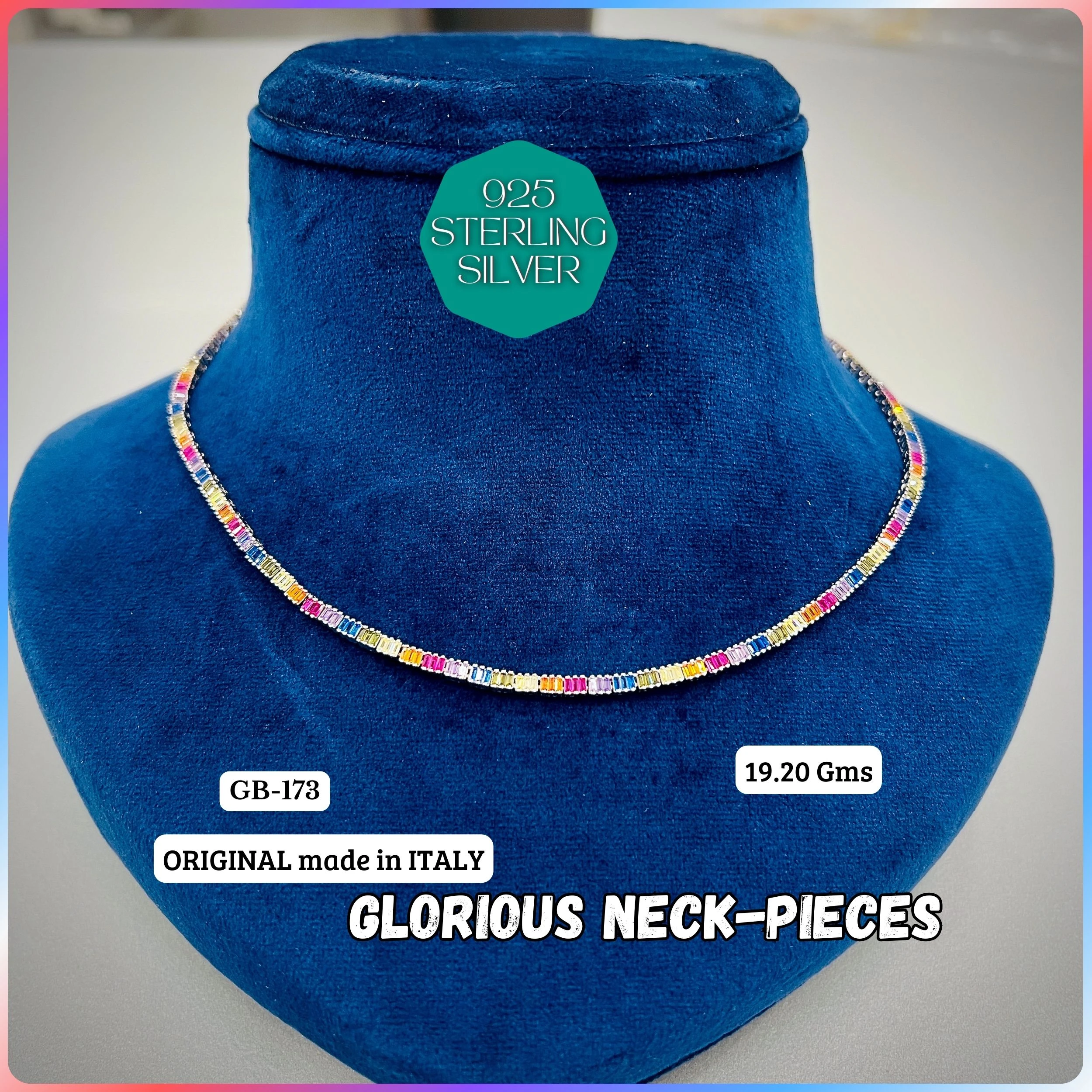 GLAM NECK-PIECES - Premium 925 Silver Jewellery - SKU: GB-173-005 - Hyderabad Silver Importers