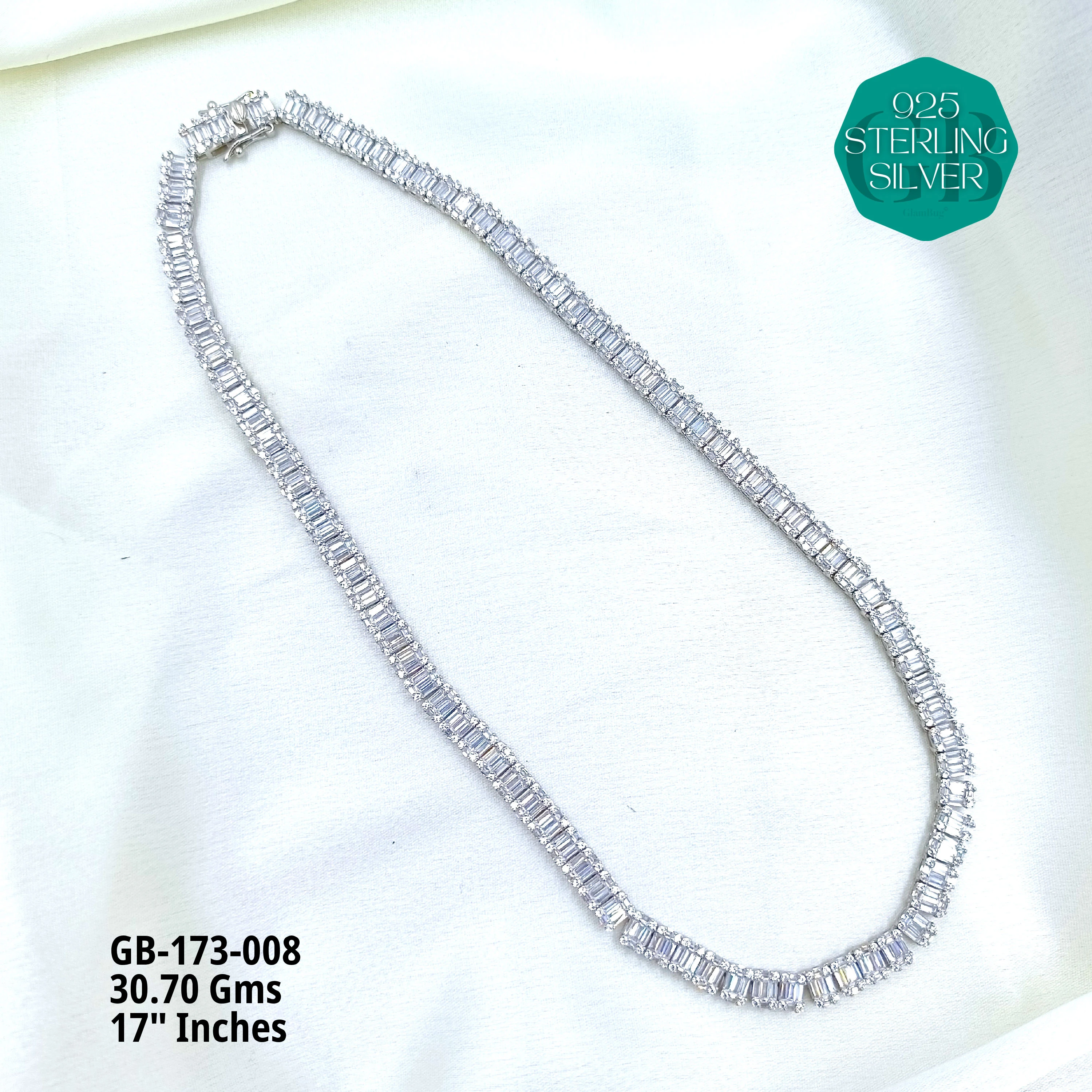 GLAM NECK-PIECES - Premium 925 Silver Jewellery - SKU: GB-173-008 - Hyderabad Silver Importers