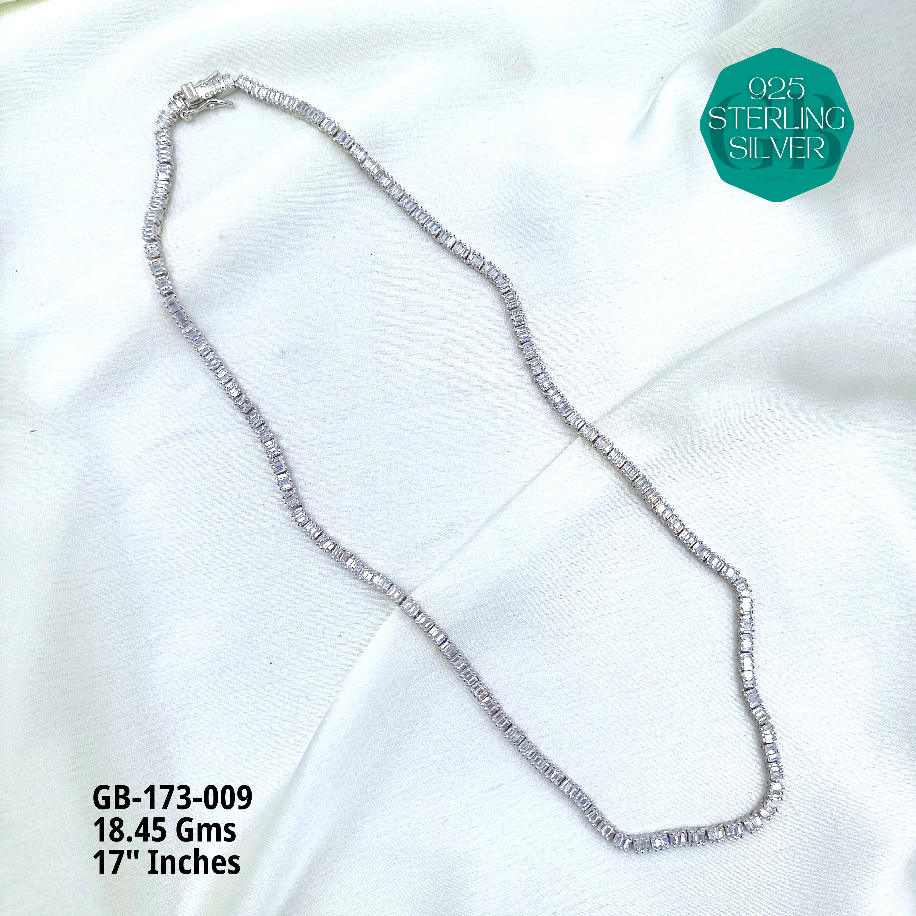 GLAM NECK-PIECES - Premium 925 Silver Jewellery - SKU: GB-173-009 - Hyderabad Silver Importers