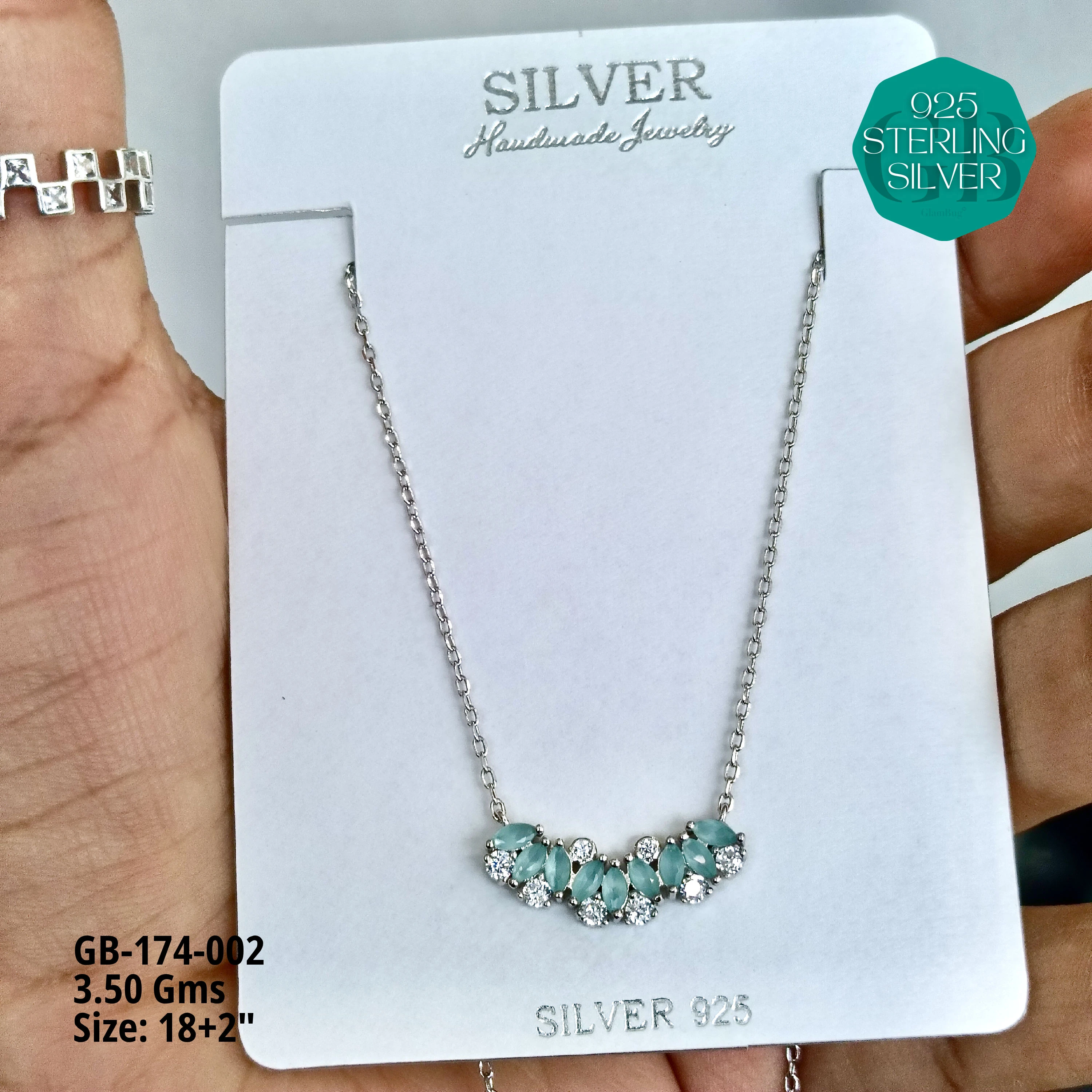 GLORY CHAINS LIGHT WEIGHT - Premium 925 Silver Jewellery - SKU: GB-174-002 - Hyderabad Silver Importers