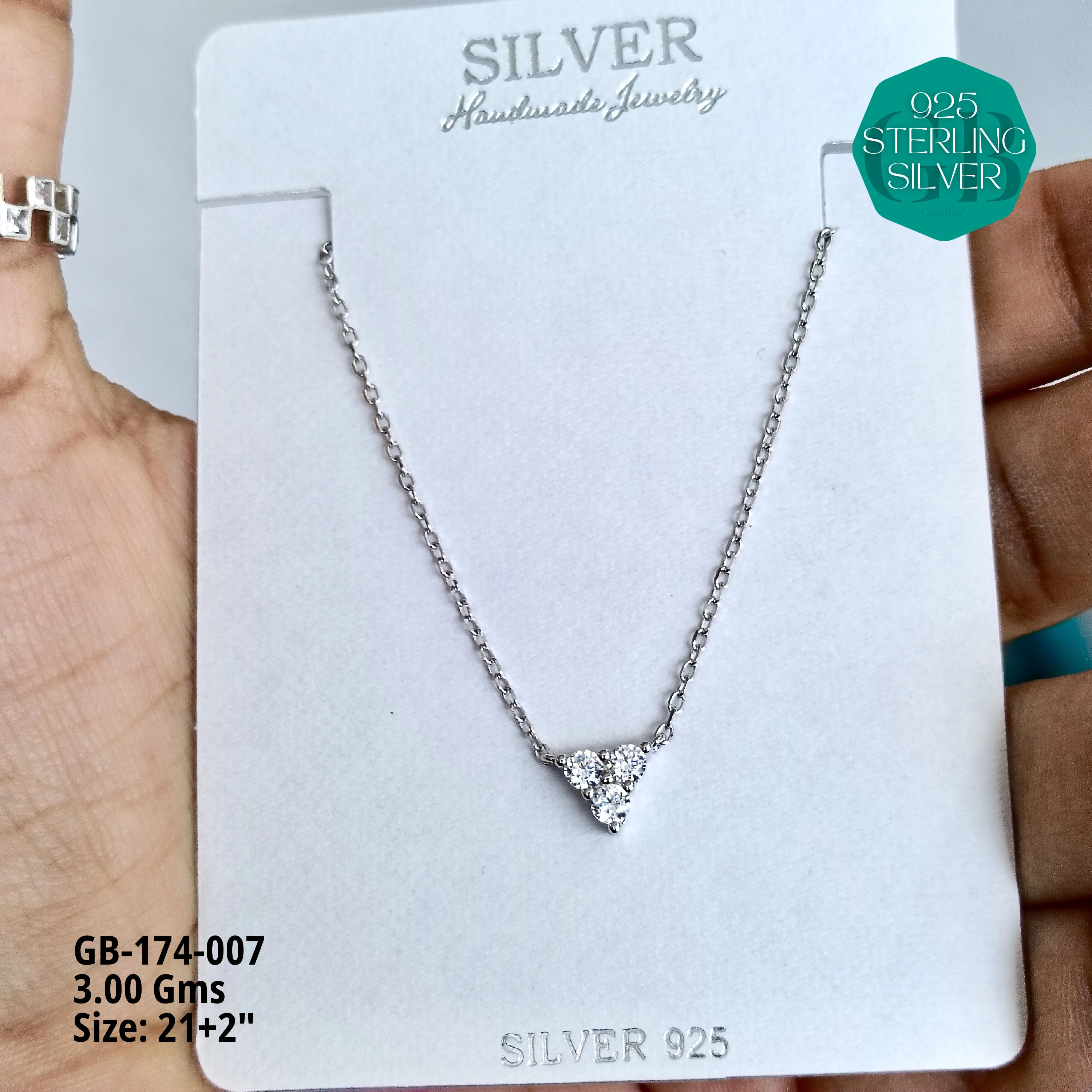 GLORY CHAINS LIGHT WEIGHT - Premium 925 Silver Jewellery - SKU: GB-174-007 - Hyderabad Silver Importers