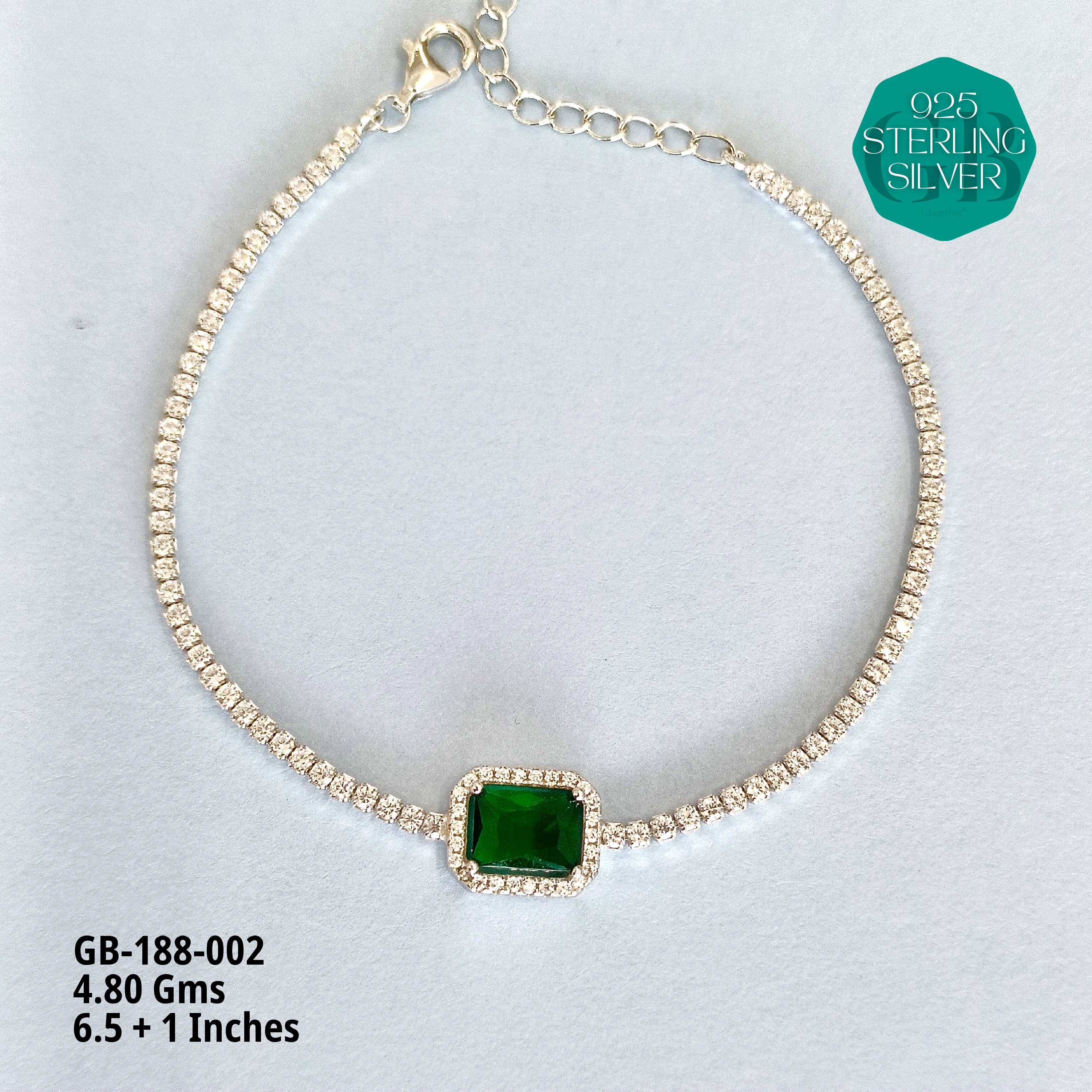 PREMIUM TENNIS BRACELETS - Premium 925 Silver Jewellery - SKU: GB-188-002 - Hyderabad Silver Importers