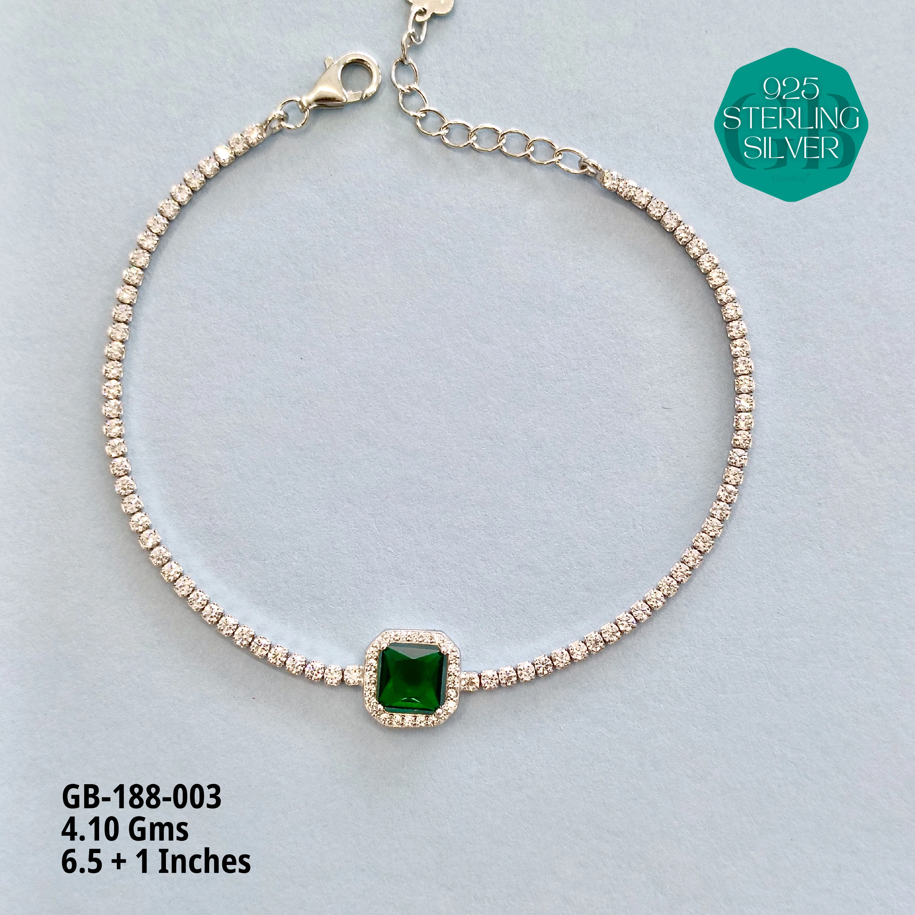 PREMIUM TENNIS BRACELETS - Premium 925 Silver Jewellery - SKU: GB-188-003 - Hyderabad Silver Importers