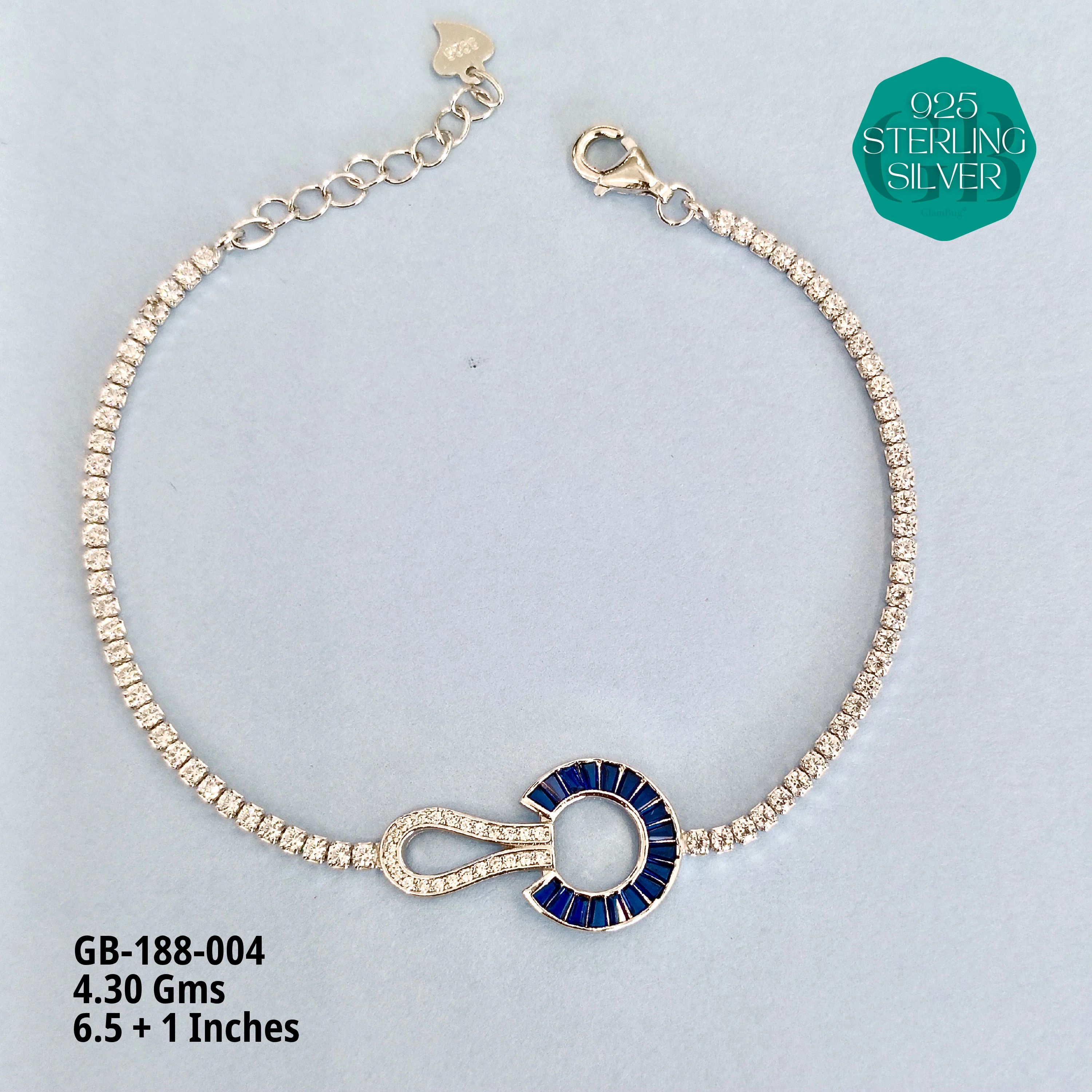PREMIUM TENNIS BRACELETS - Premium 925 Silver Jewellery - SKU: GB-188-004 - Hyderabad Silver Importers