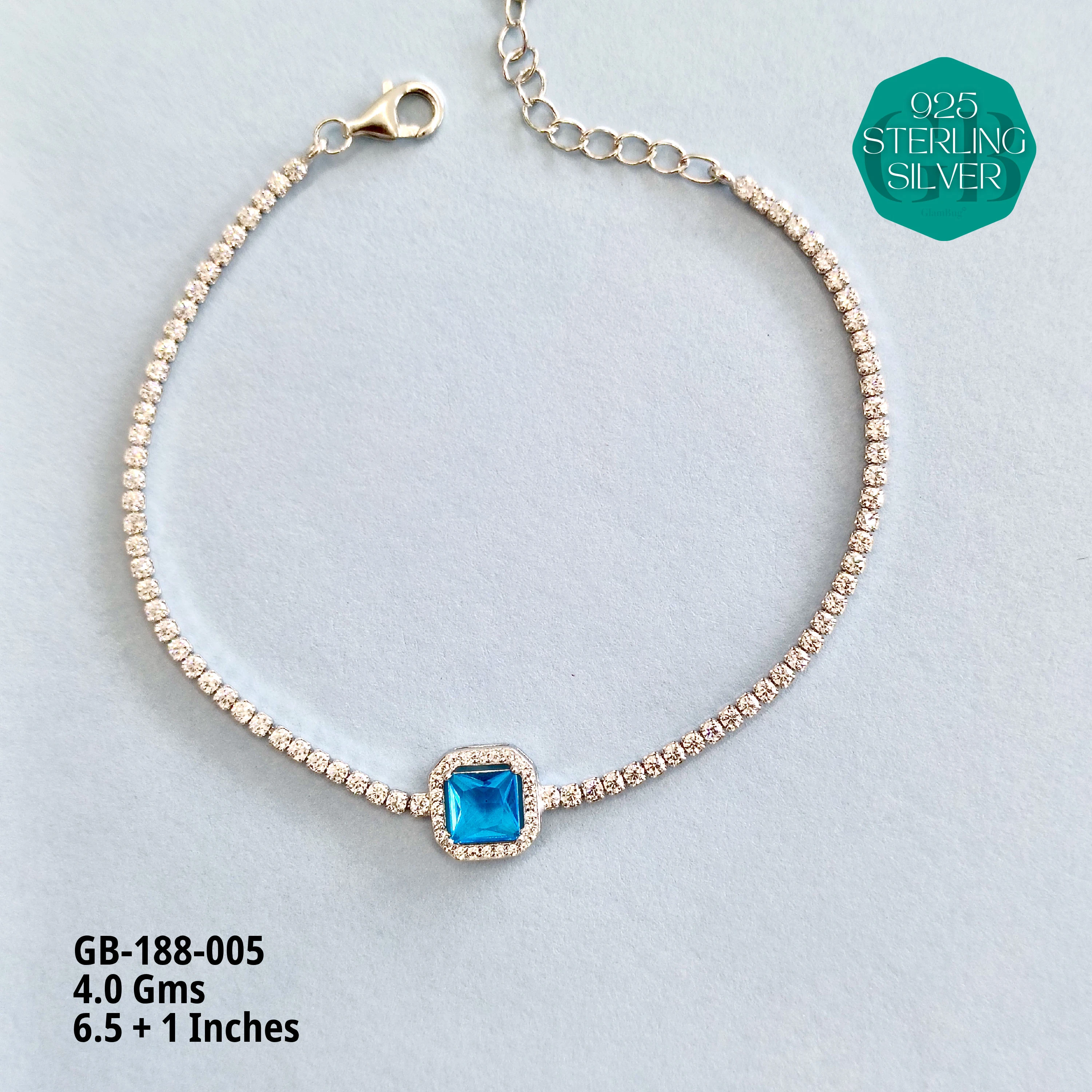 PREMIUM TENNIS BRACELETS - Premium 925 Silver Jewellery - SKU: GB-188-005 - Hyderabad Silver Importers