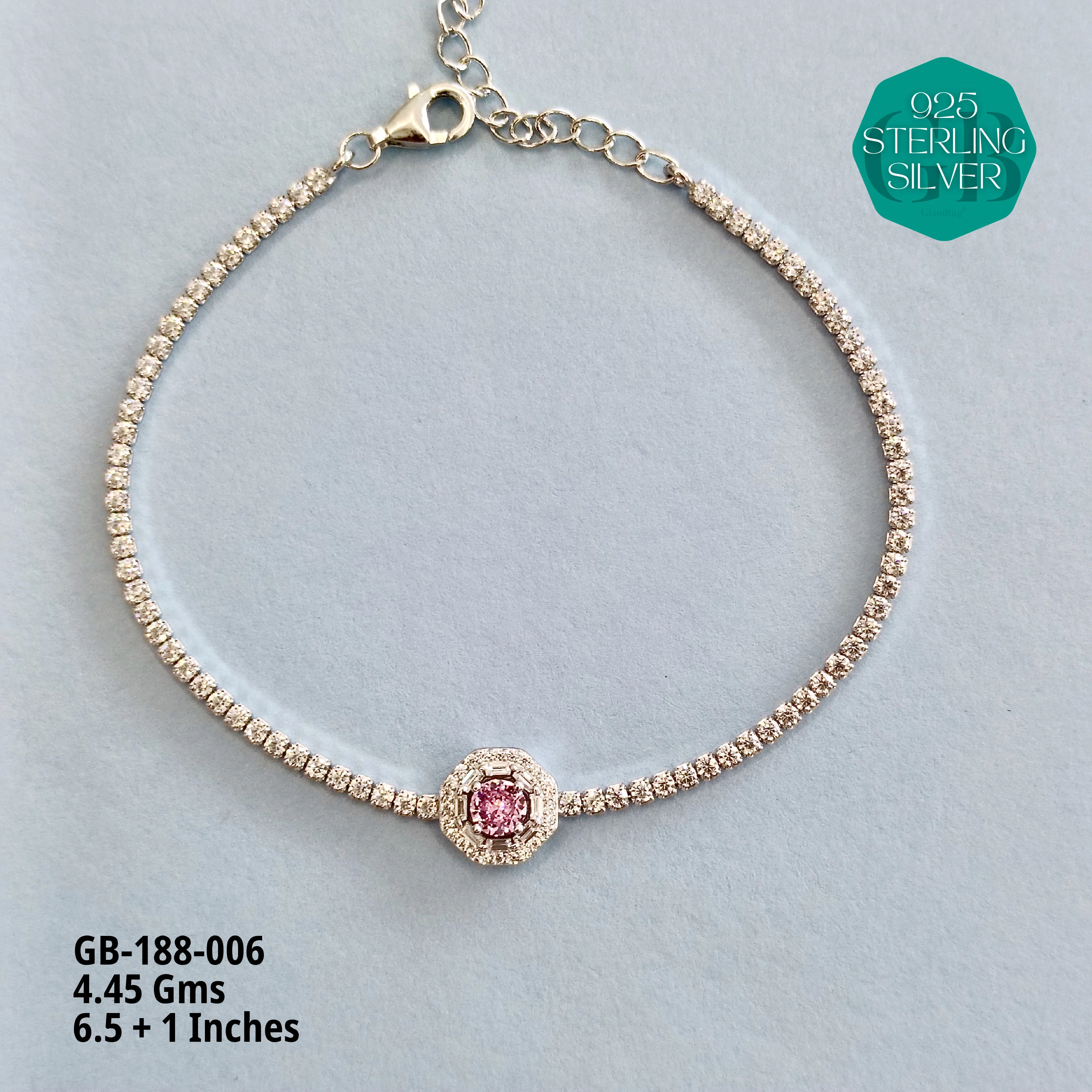 PREMIUM TENNIS BRACELETS - Premium 925 Silver Jewellery - SKU: GB-188-006 - Hyderabad Silver Importers