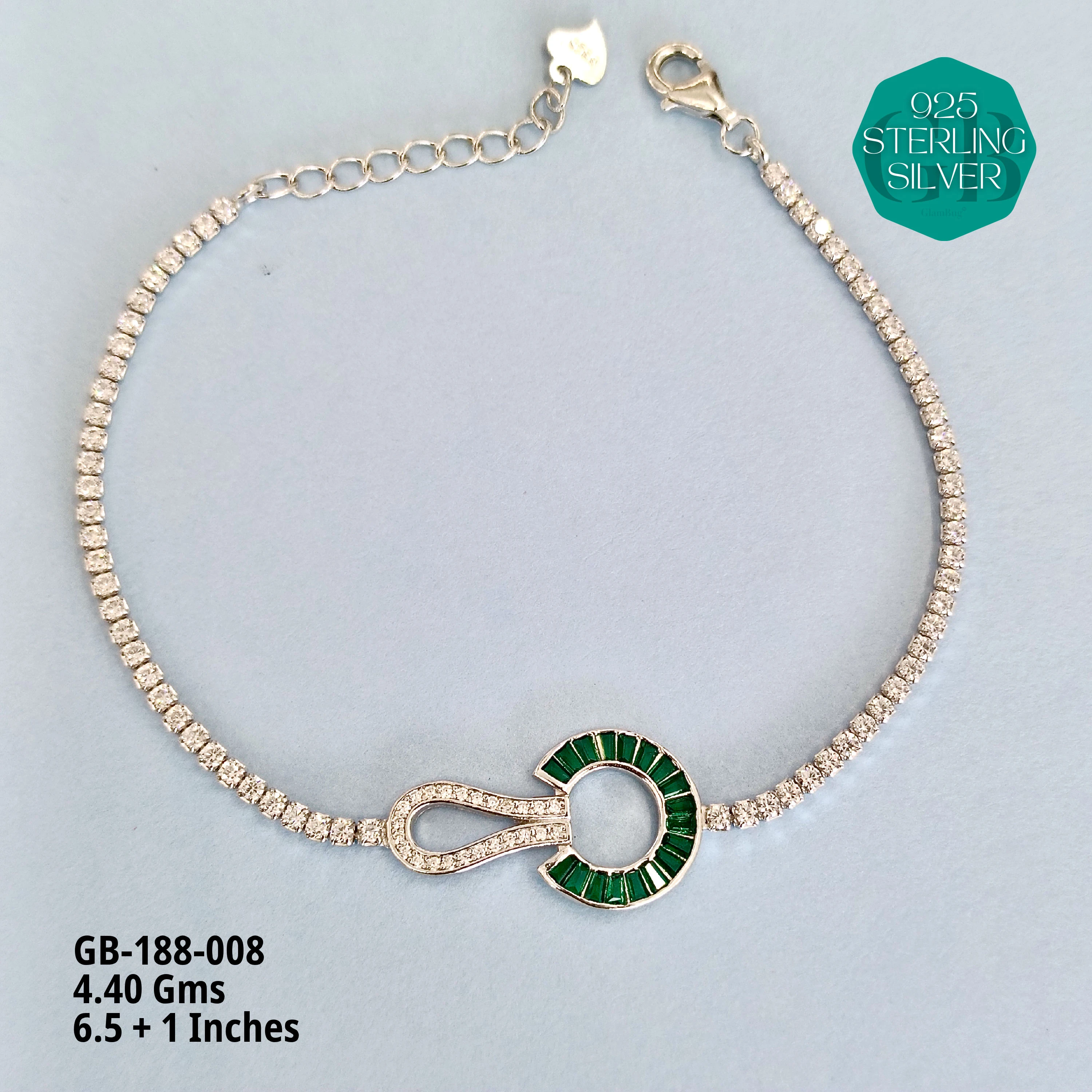 PREMIUM TENNIS BRACELETS - Premium 925 Silver Jewellery - SKU: GB-188-008 - Hyderabad Silver Importers
