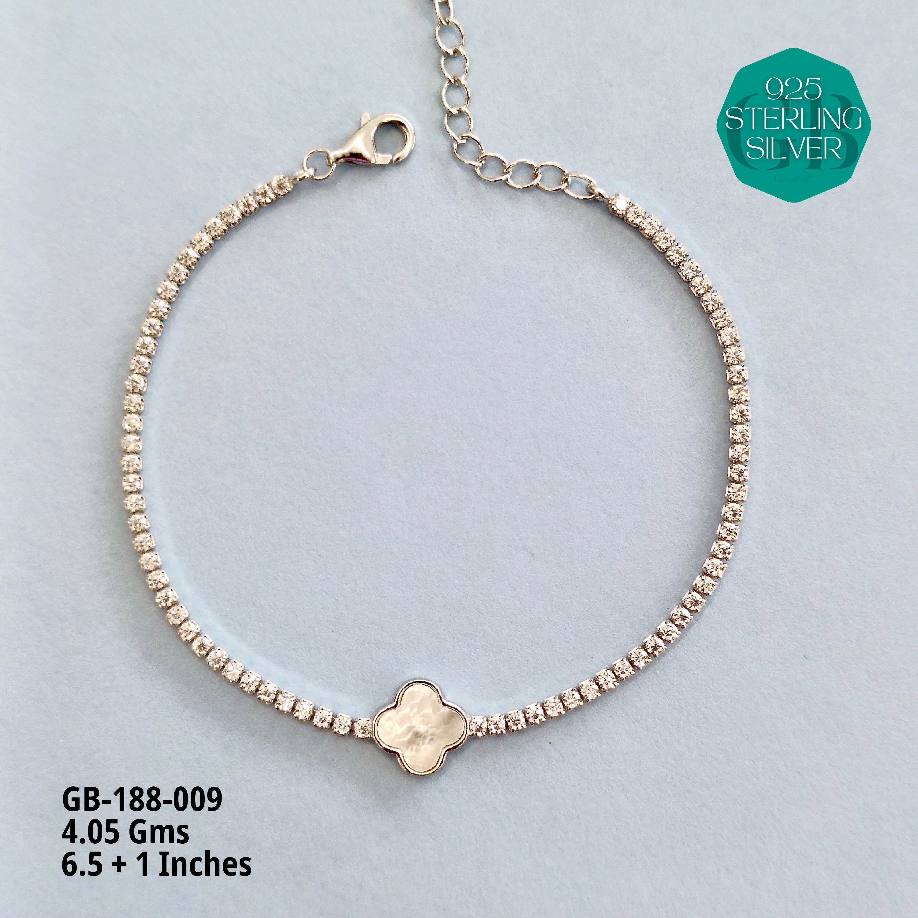 PREMIUM TENNIS BRACELETS - Premium 925 Silver Jewellery - SKU: GB-188-009 - Hyderabad Silver Importers