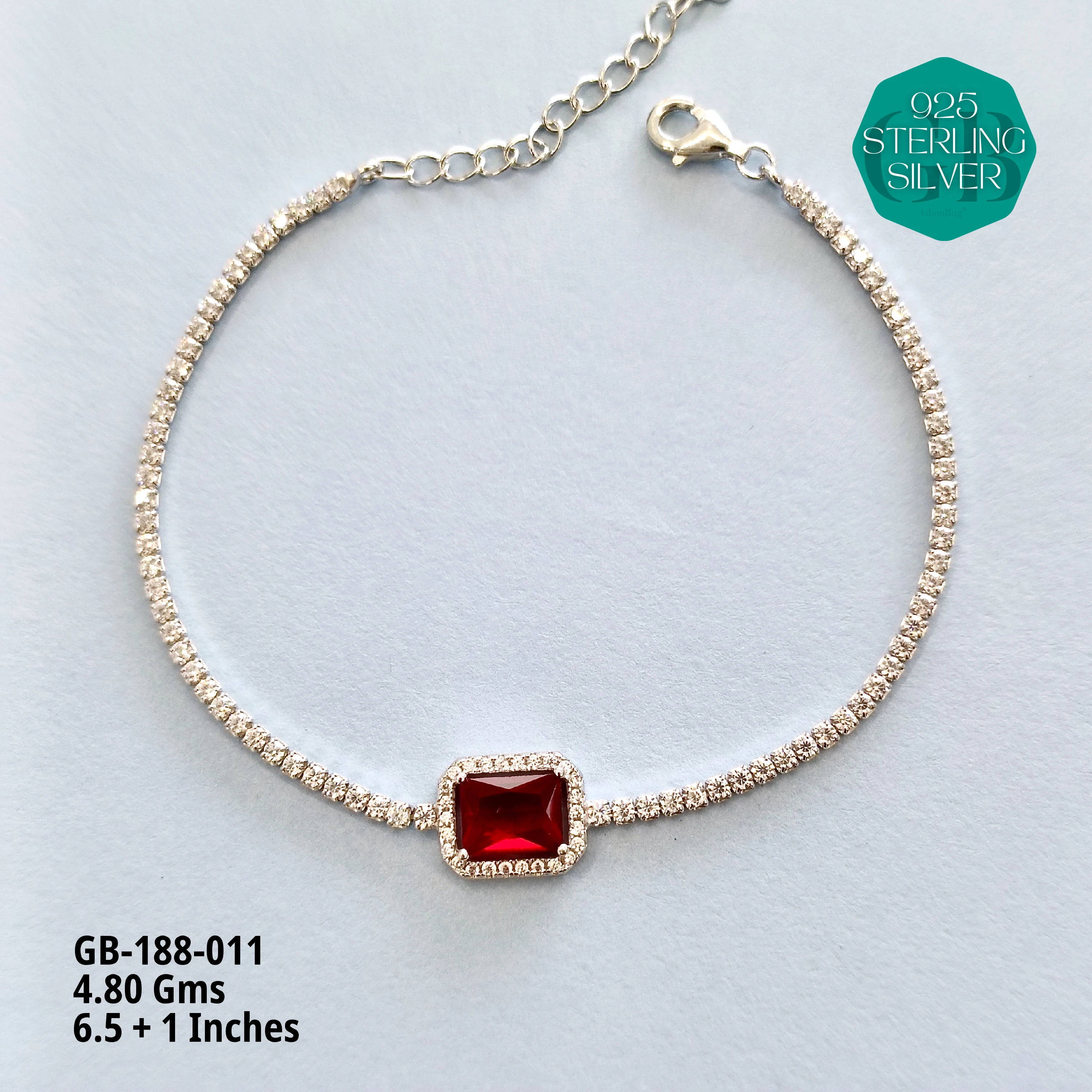 PREMIUM TENNIS BRACELETS - Premium 925 Silver Jewellery - SKU: GB-188-011 - Hyderabad Silver Importers