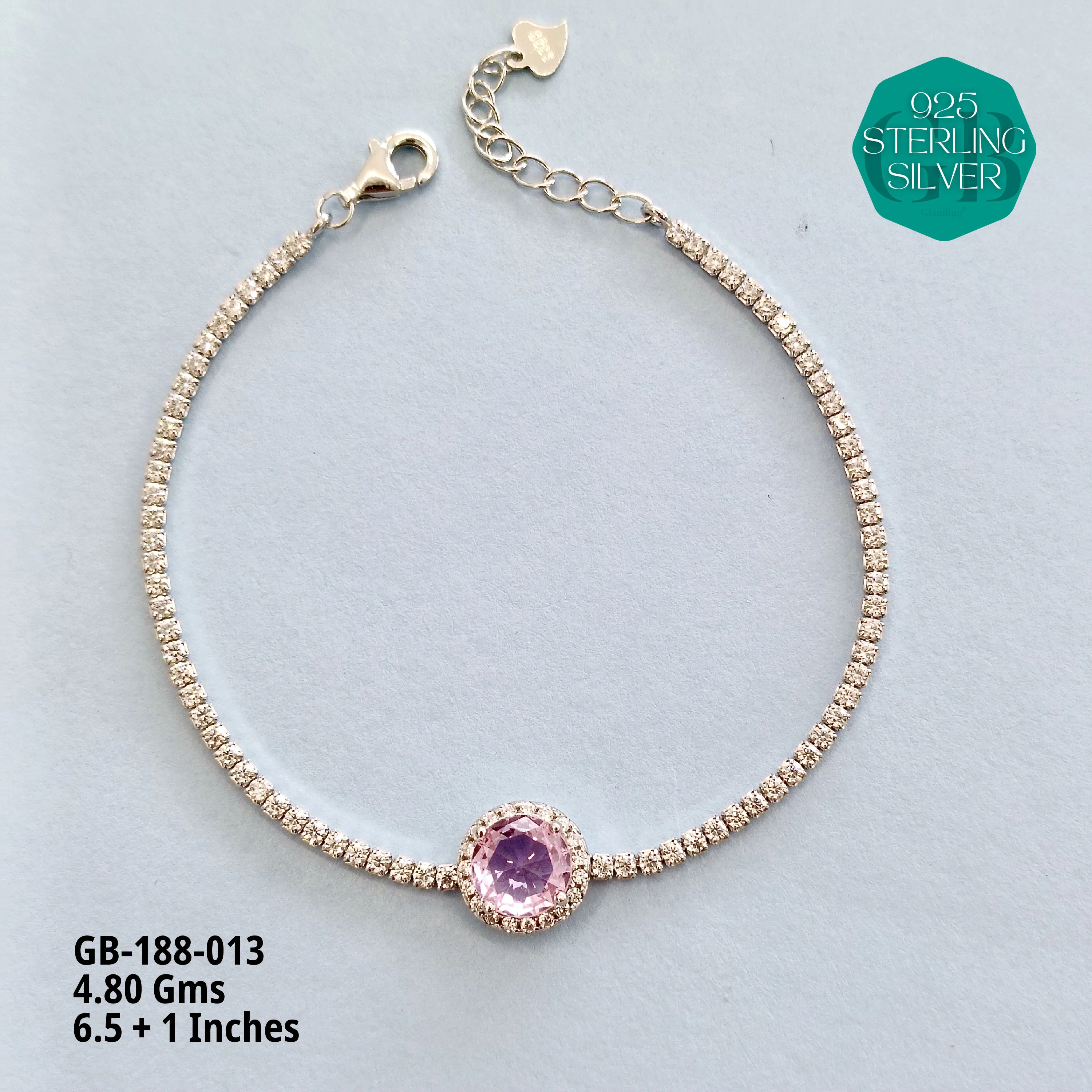 PREMIUM TENNIS BRACELETS - Premium 925 Silver Jewellery - SKU: GB-188-013 - Hyderabad Silver Importers