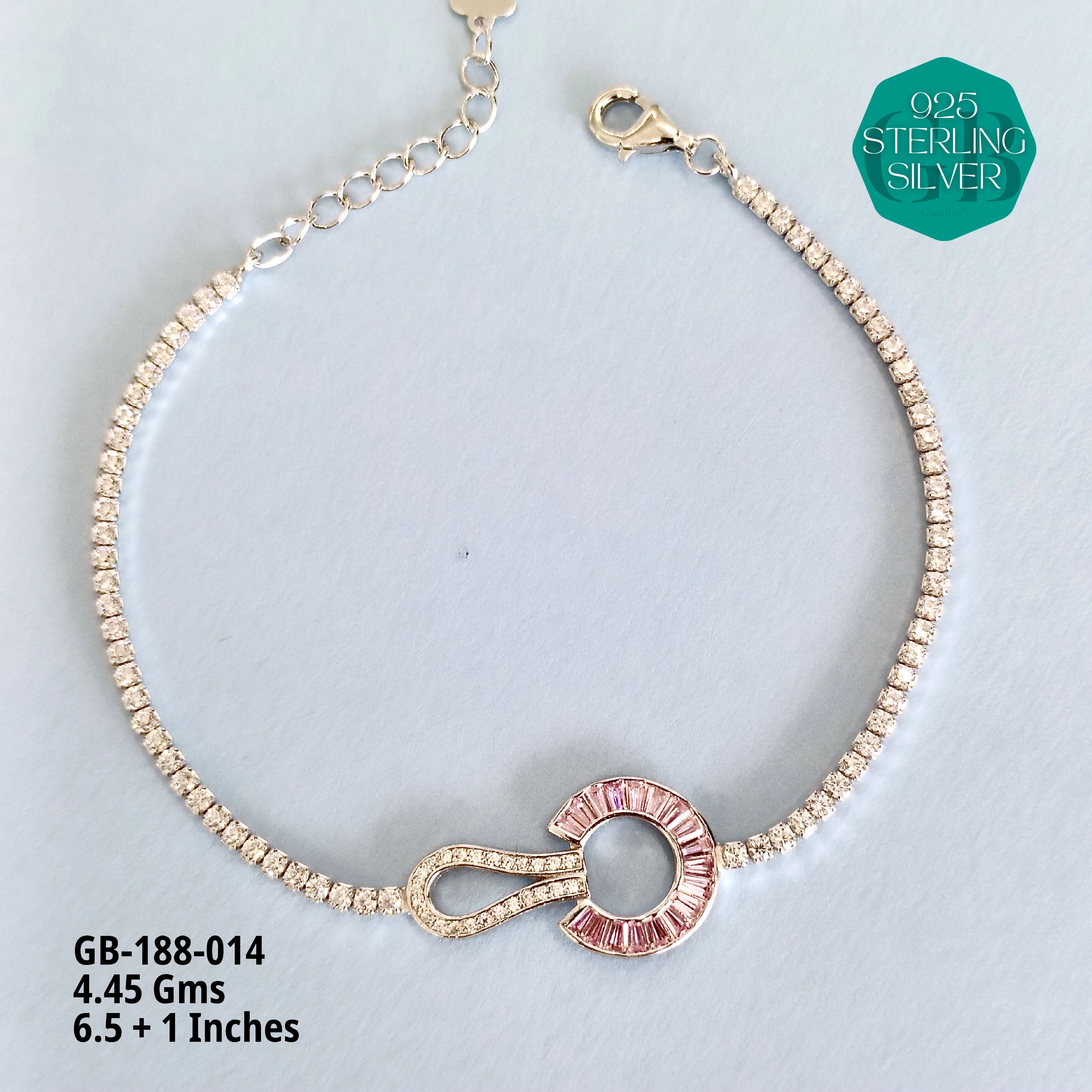 PREMIUM TENNIS BRACELETS - Premium 925 Silver Jewellery - SKU: GB-188-014 - Hyderabad Silver Importers