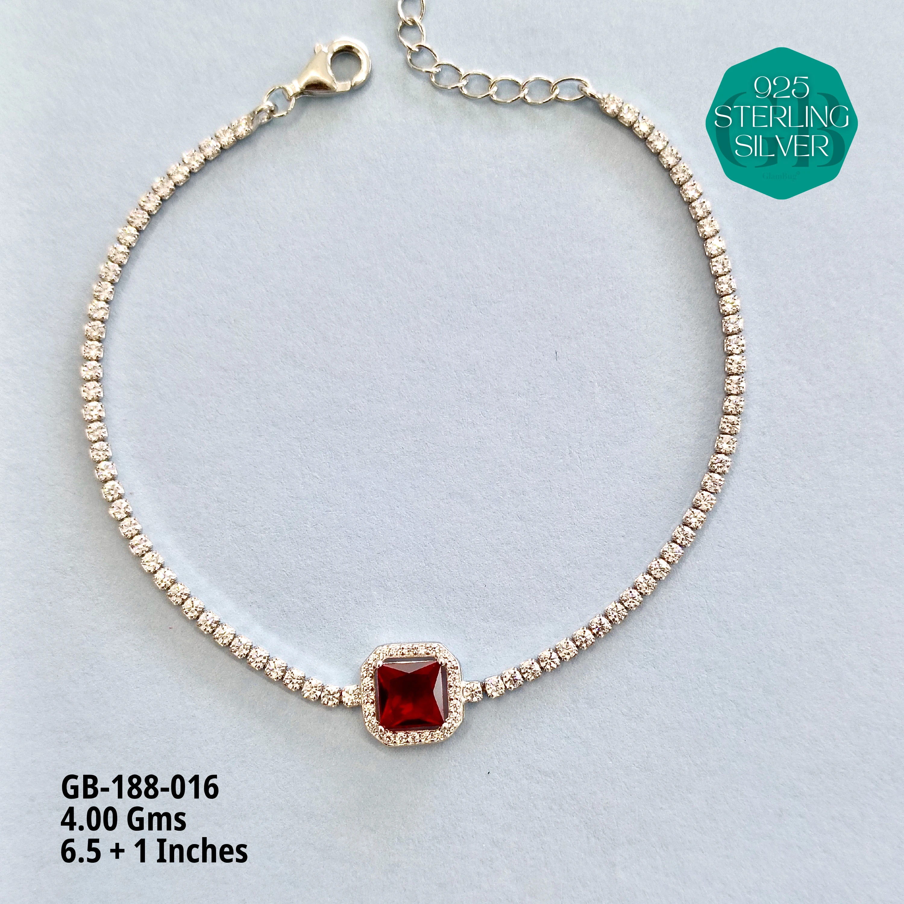 PREMIUM TENNIS BRACELETS - Premium 925 Silver Jewellery - SKU: GB-188-016 - Hyderabad Silver Importers