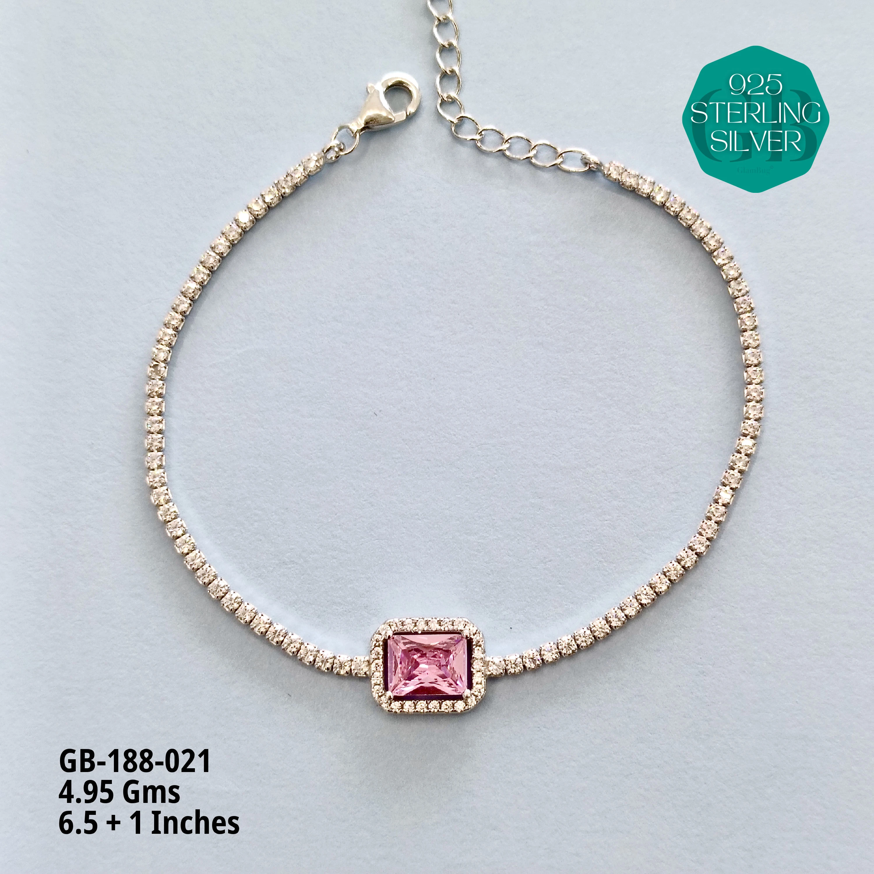 PREMIUM TENNIS BRACELETS - Premium 925 Silver Jewellery - SKU: GB-188-021 - Hyderabad Silver Importers