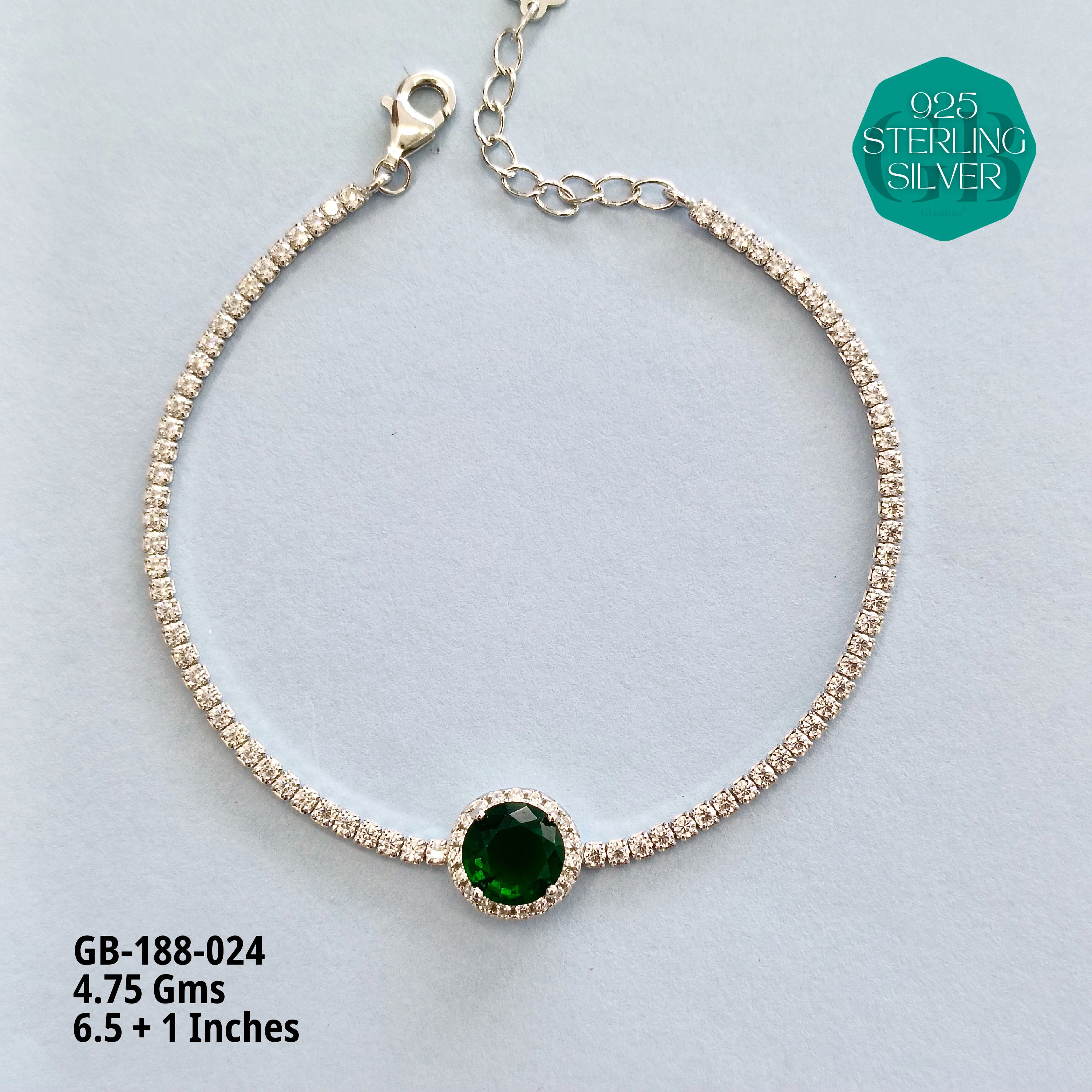 PREMIUM TENNIS BRACELETS - Premium 925 Silver Jewellery - SKU: GB-188-024 - Hyderabad Silver Importers