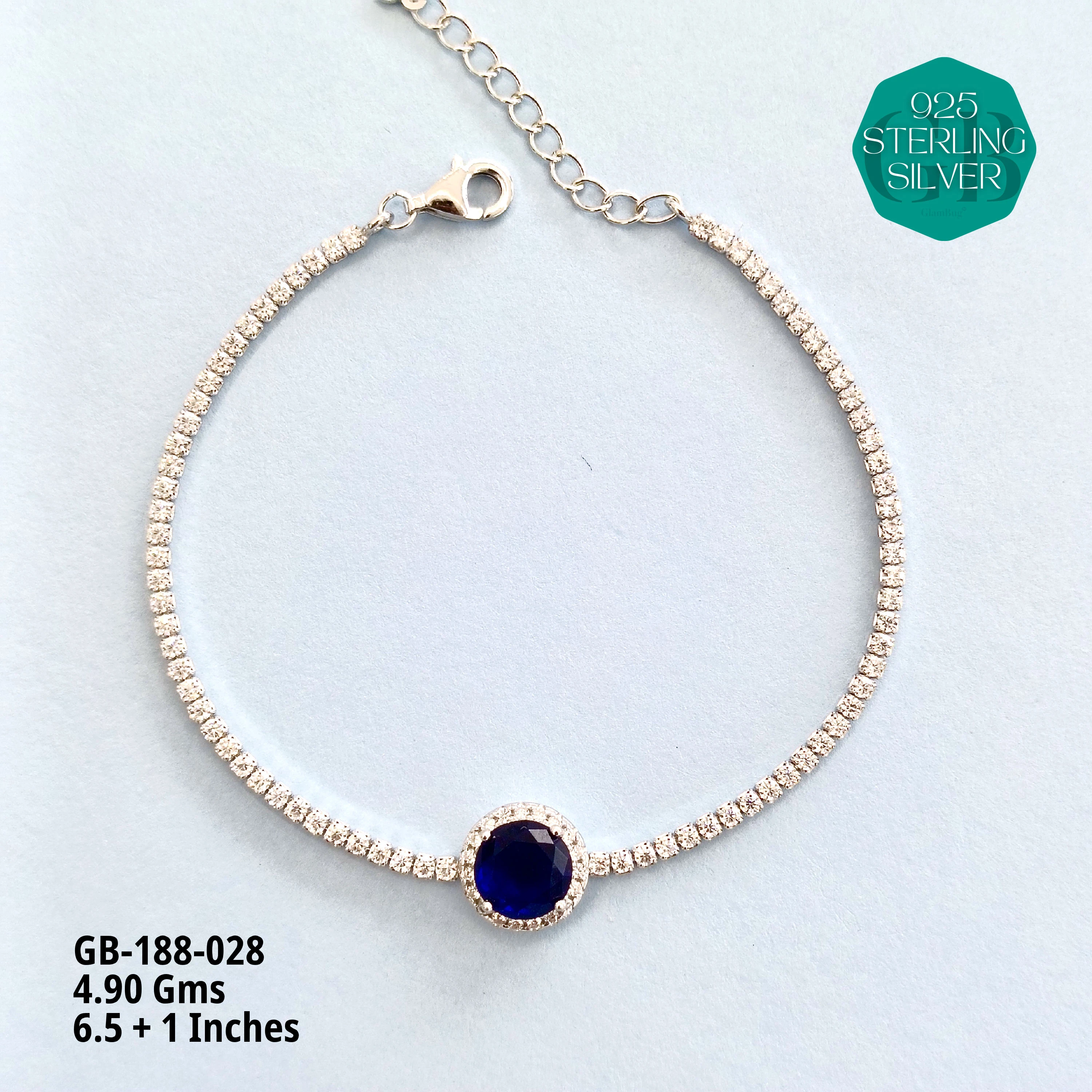 PREMIUM TENNIS BRACELETS - Premium 925 Silver Jewellery - SKU: GB-188-028 - Hyderabad Silver Importers