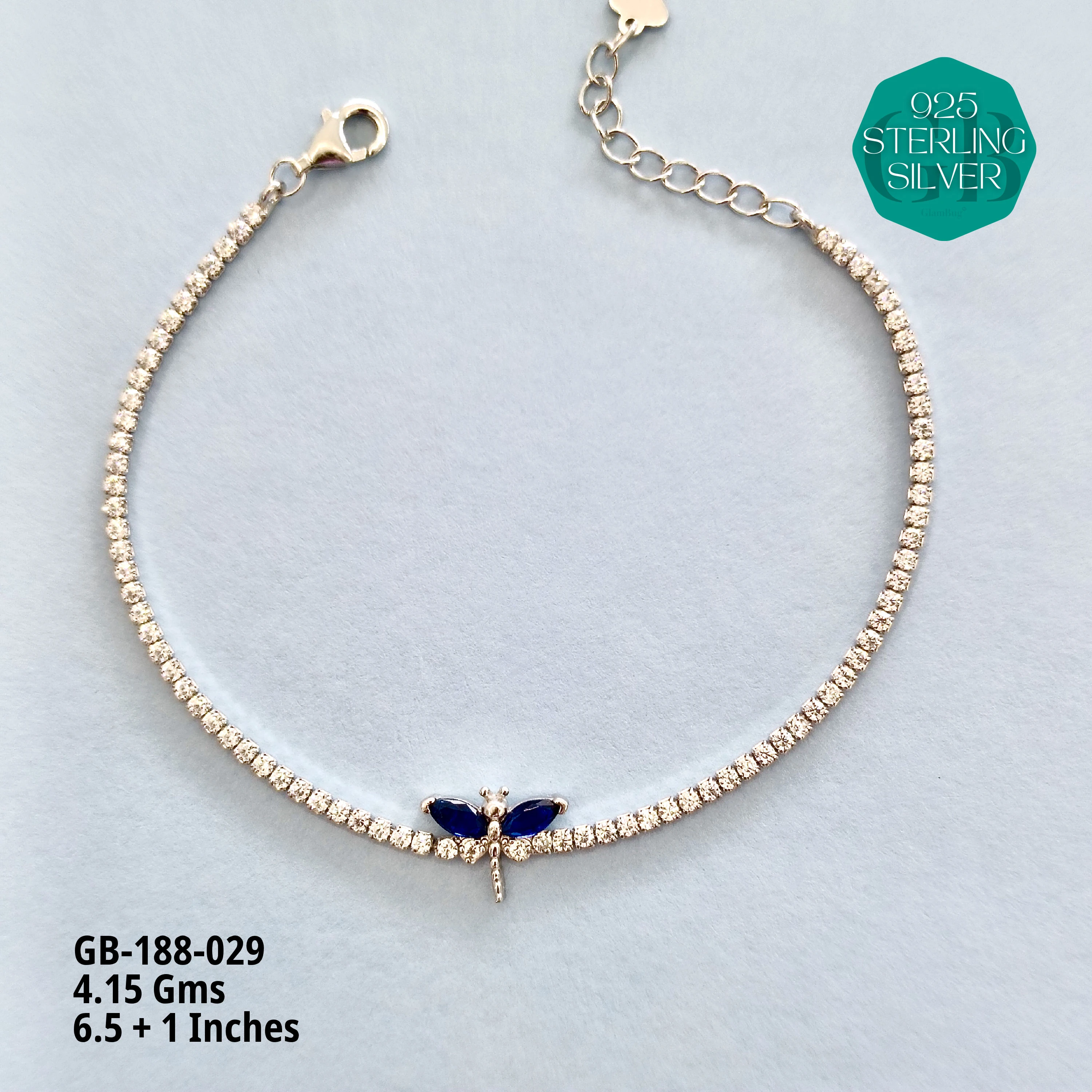 PREMIUM TENNIS BRACELETS - Premium 925 Silver Jewellery - SKU: GB-188-029 - Hyderabad Silver Importers