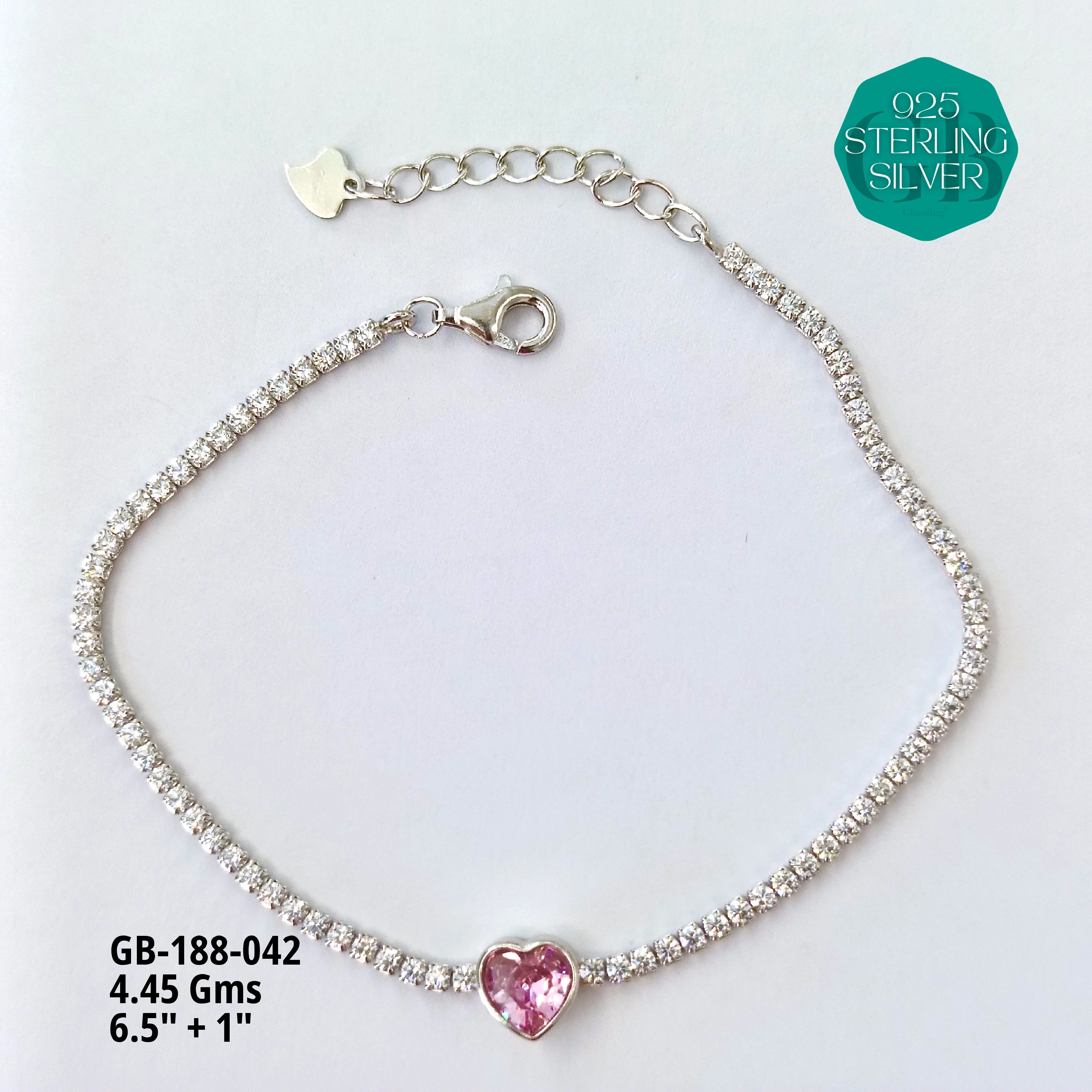 PREMIUM TENNIS BRACELETS - Premium 925 Silver Jewellery - SKU: GB-188-042 - Hyderabad Silver Importers