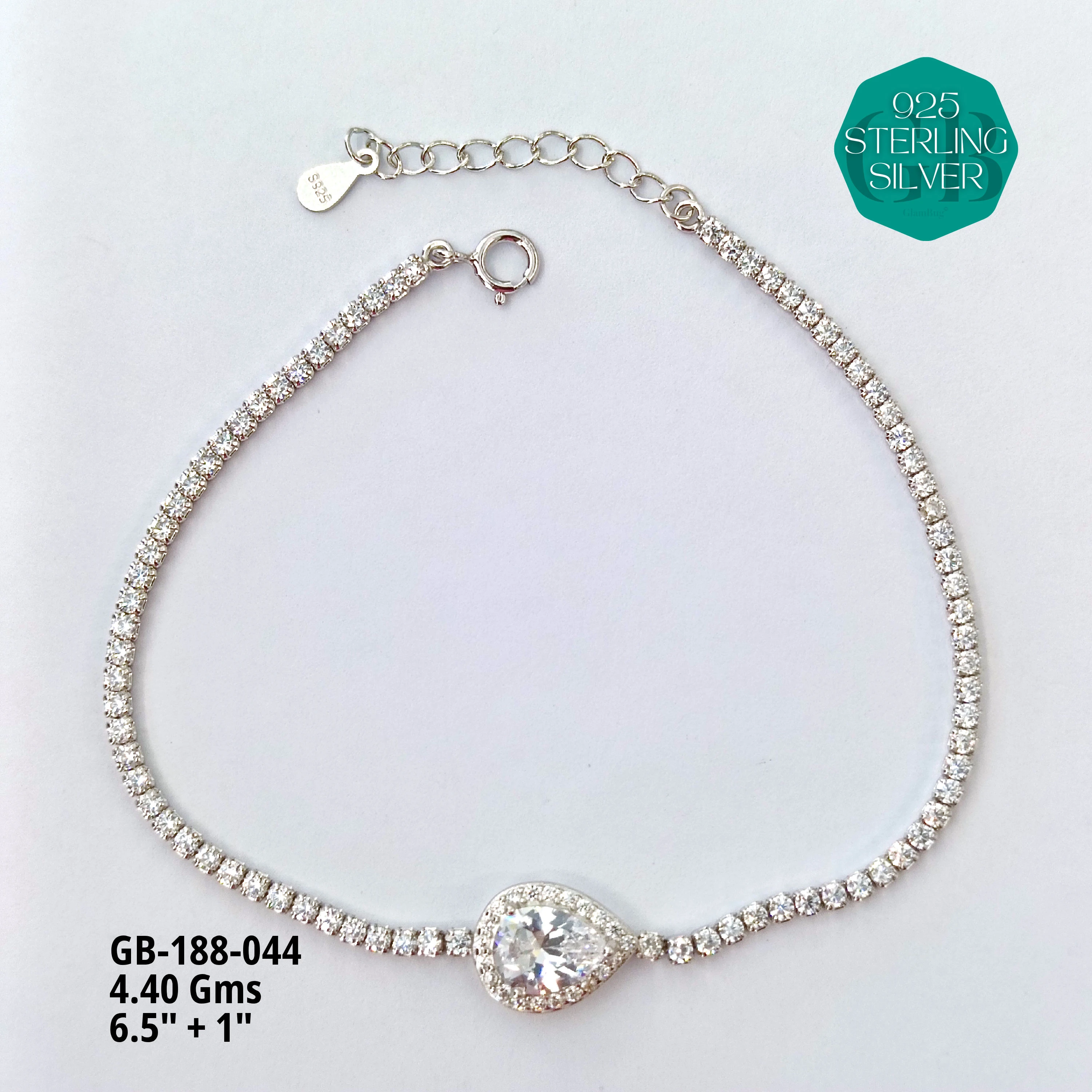 PREMIUM TENNIS BRACELETS - Premium 925 Silver Jewellery - SKU: GB-188-044 - Hyderabad Silver Importers