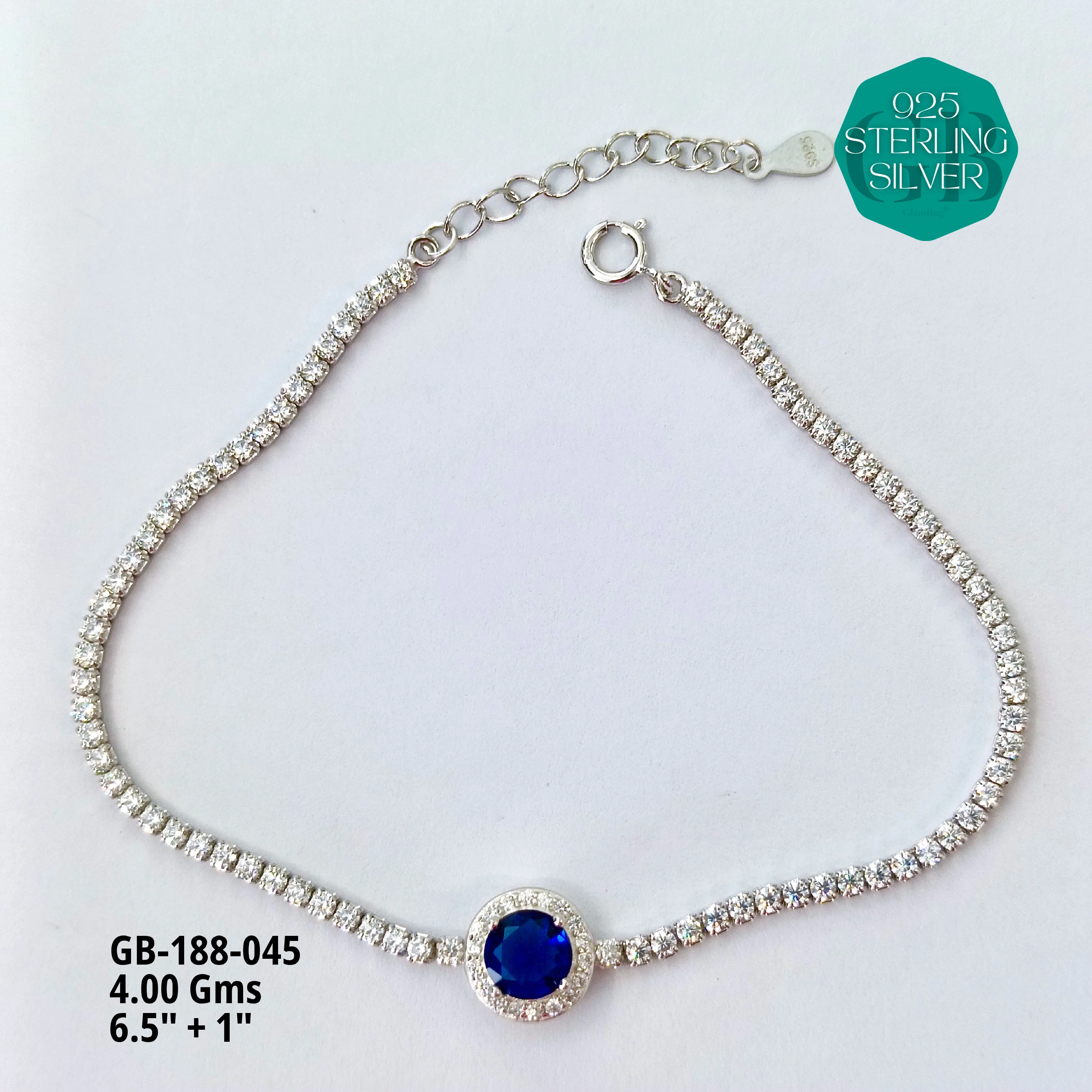 PREMIUM TENNIS BRACELETS - Premium 925 Silver Jewellery - SKU: GB-188-045 - Hyderabad Silver Importers