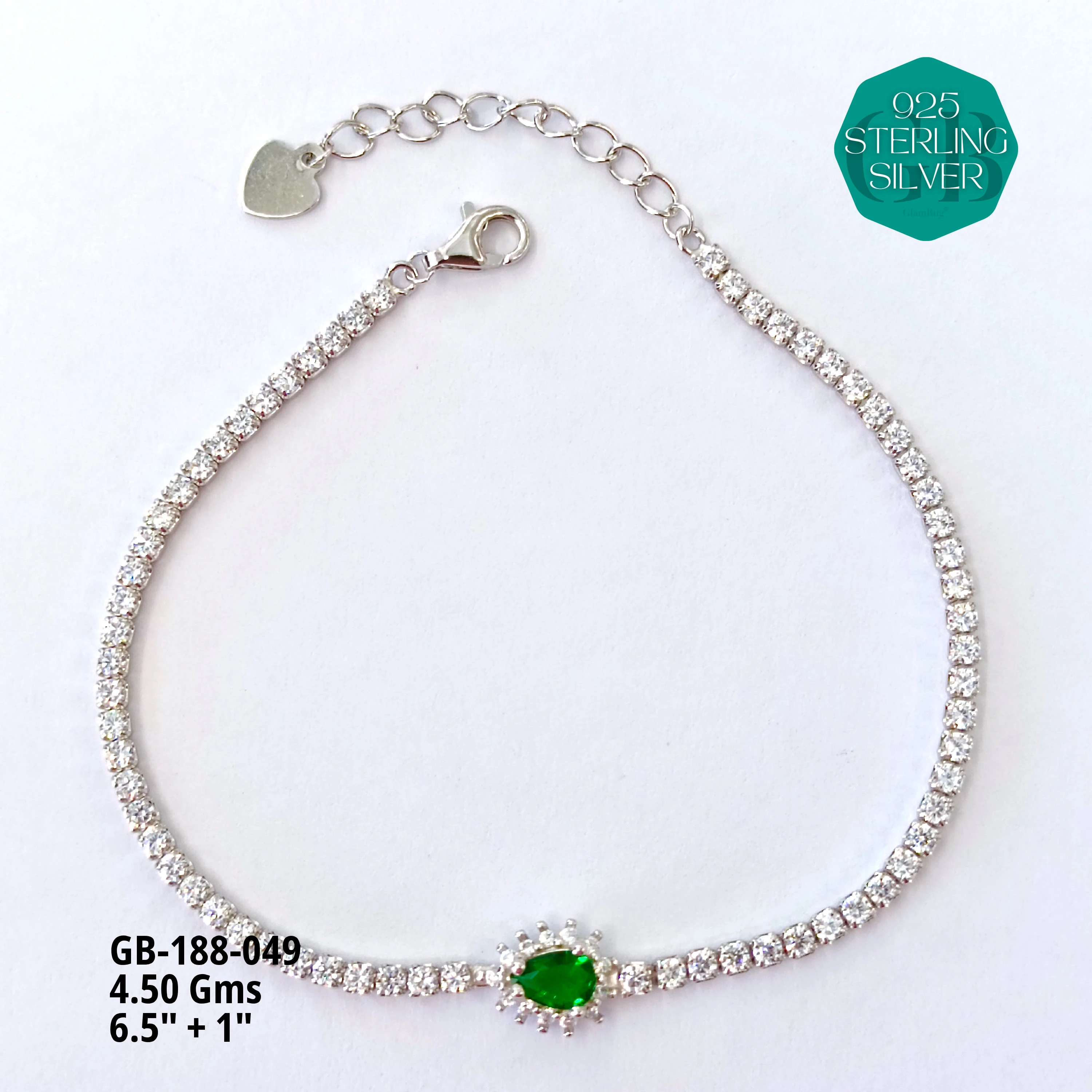 PREMIUM TENNIS BRACELETS - Premium 925 Silver Jewellery - SKU: GB-188-049 - Hyderabad Silver Importers
