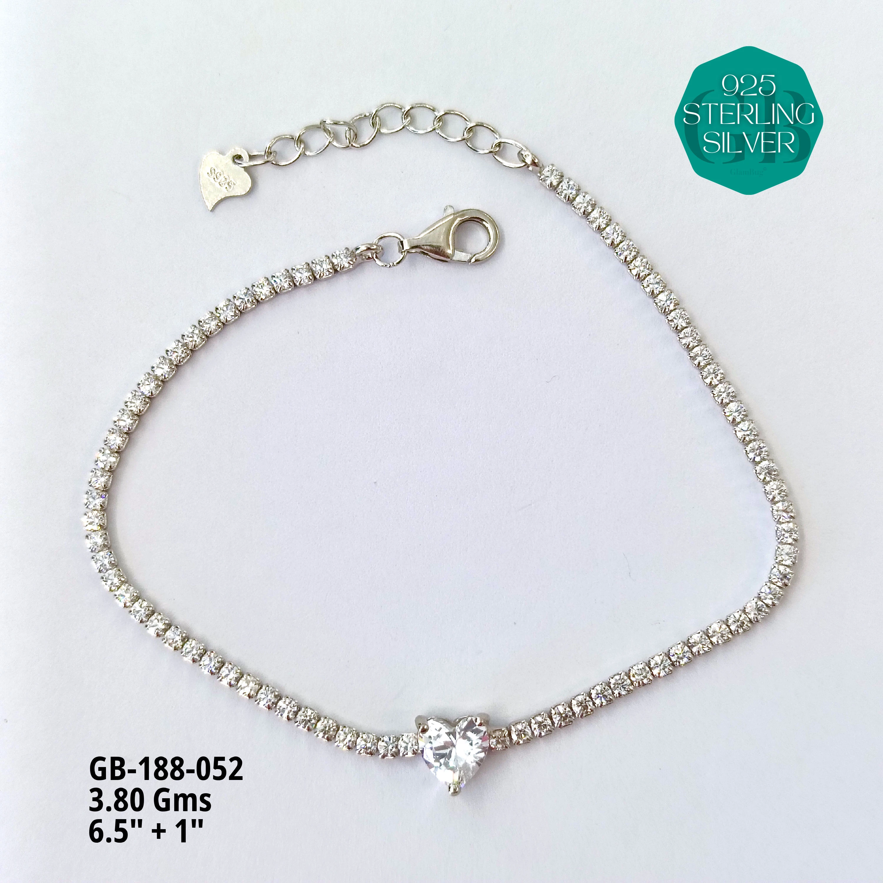 PREMIUM TENNIS BRACELETS - Premium 925 Silver Jewellery - SKU: GB-188-052 - Hyderabad Silver Importers