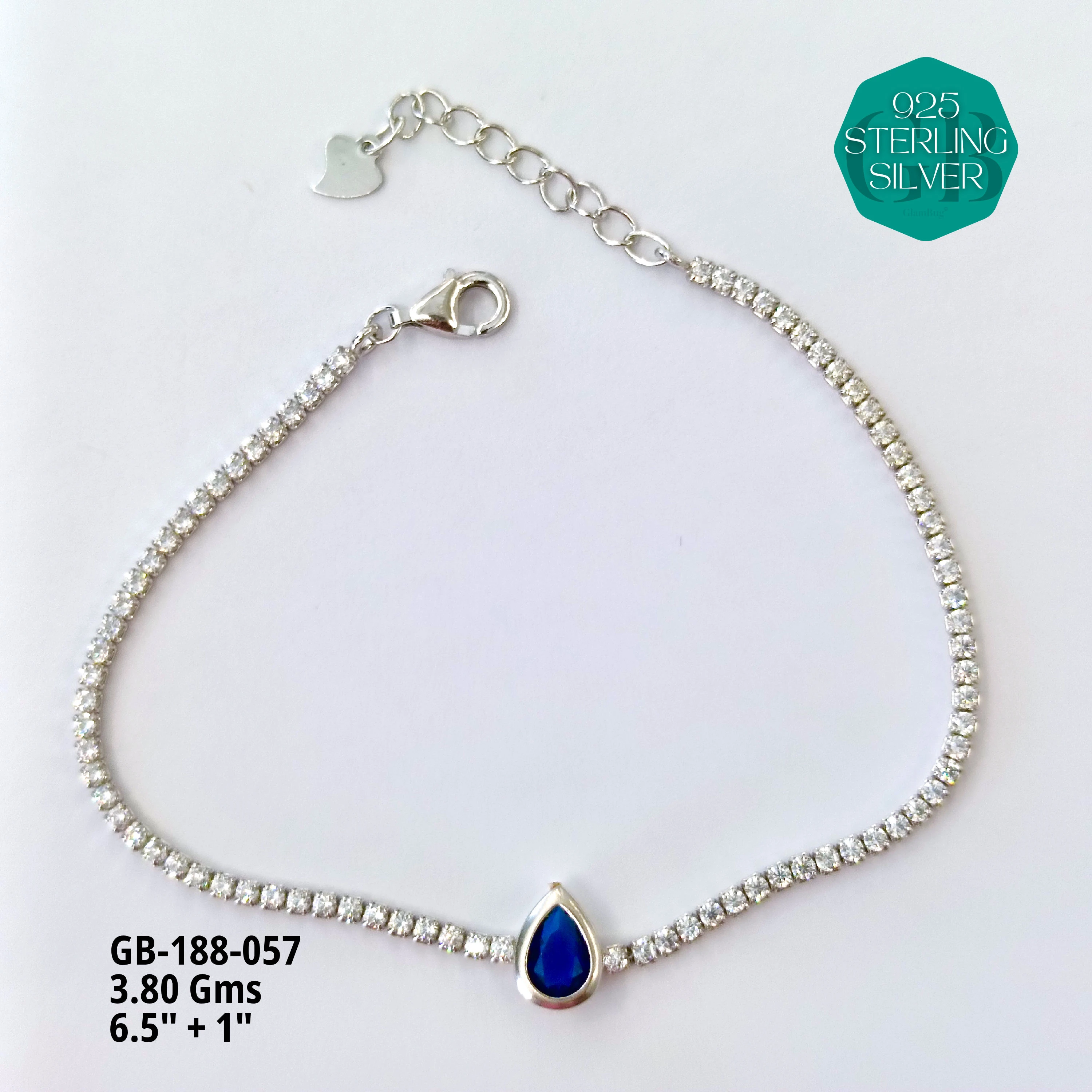 PREMIUM TENNIS BRACELETS - Premium 925 Silver Jewellery - SKU: GB-188-057 - Hyderabad Silver Importers