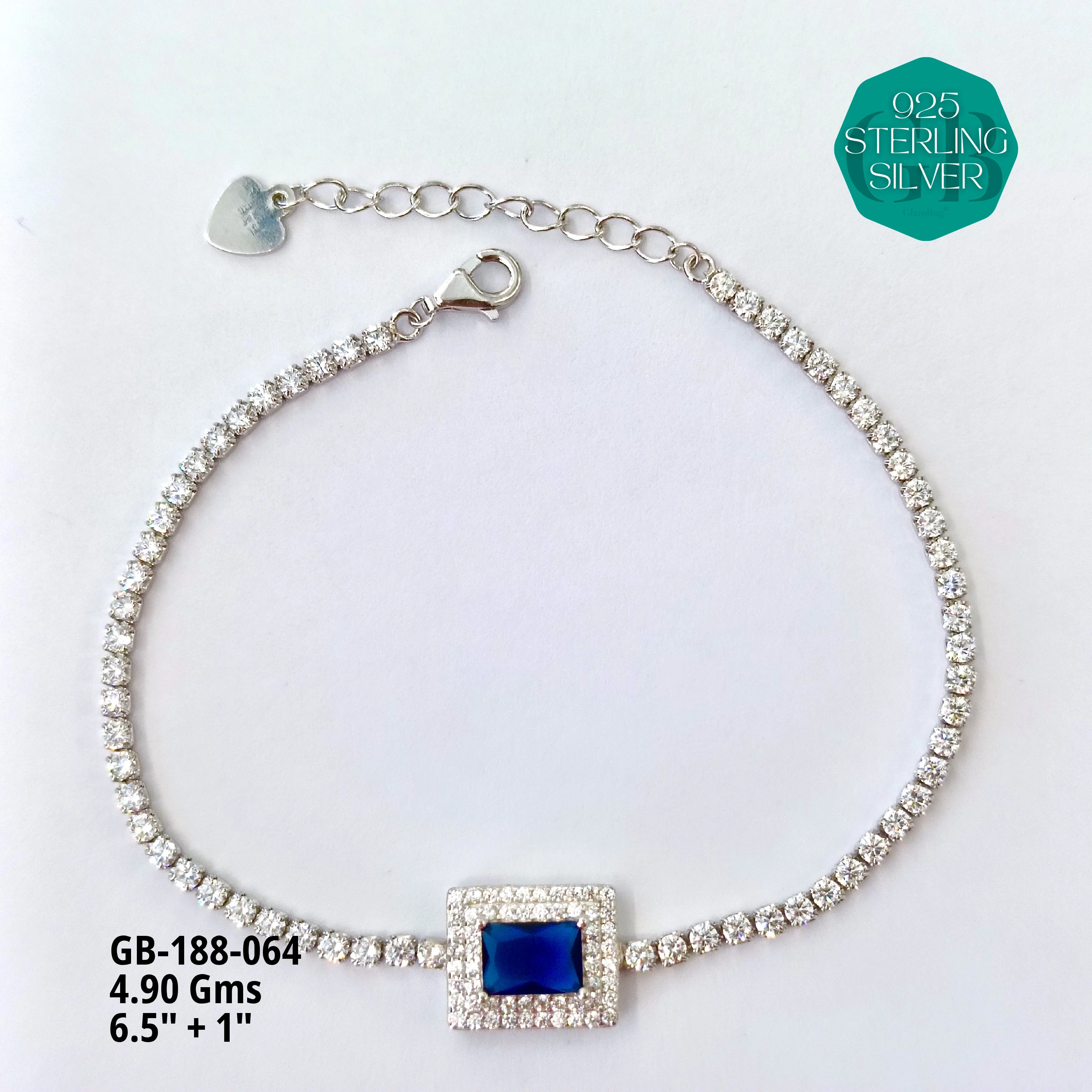 PREMIUM TENNIS BRACELETS - Premium 925 Silver Jewellery - SKU: GB-188-064 - Hyderabad Silver Importers