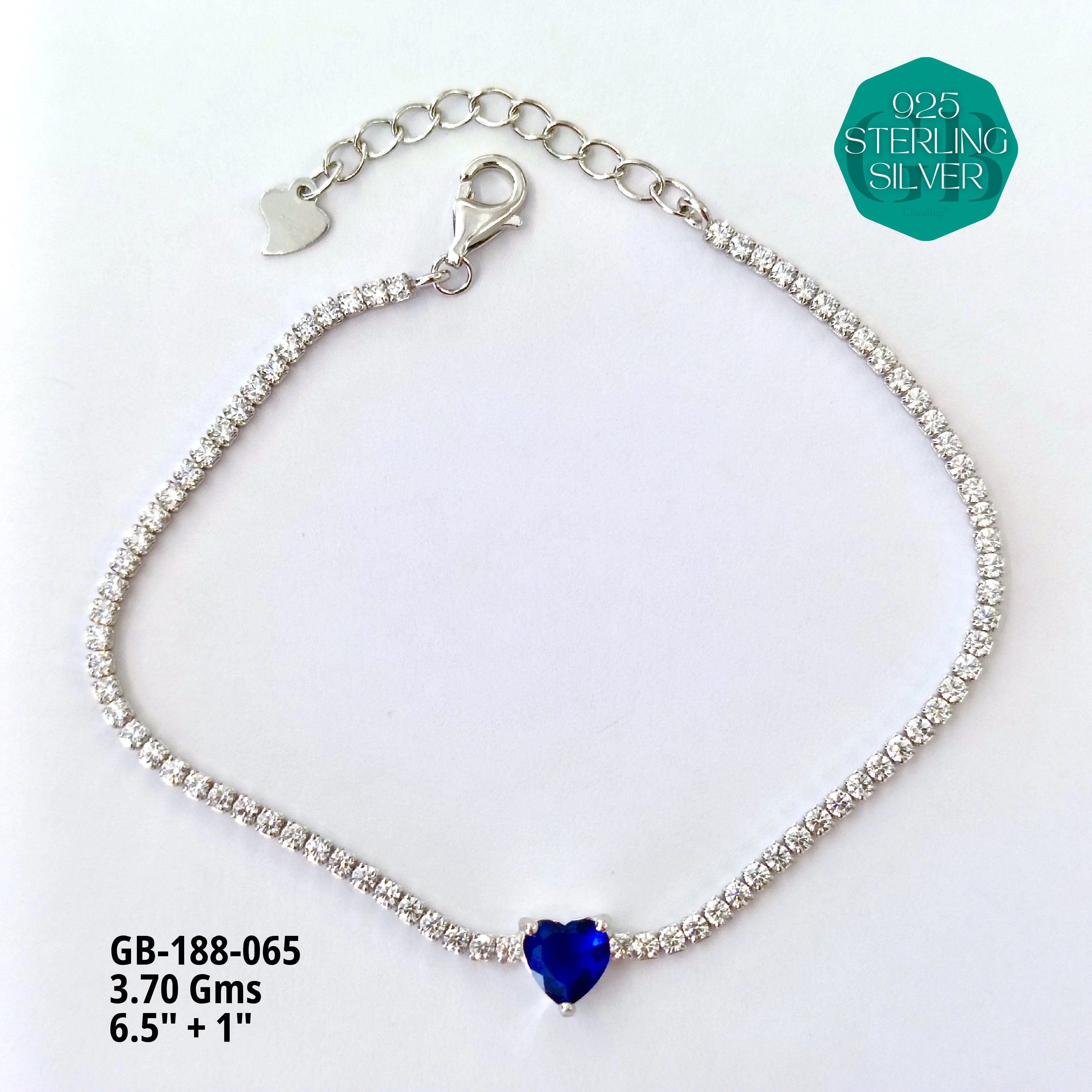 PREMIUM TENNIS BRACELETS - Premium 925 Silver Jewellery - SKU: GB-188-065 - Hyderabad Silver Importers