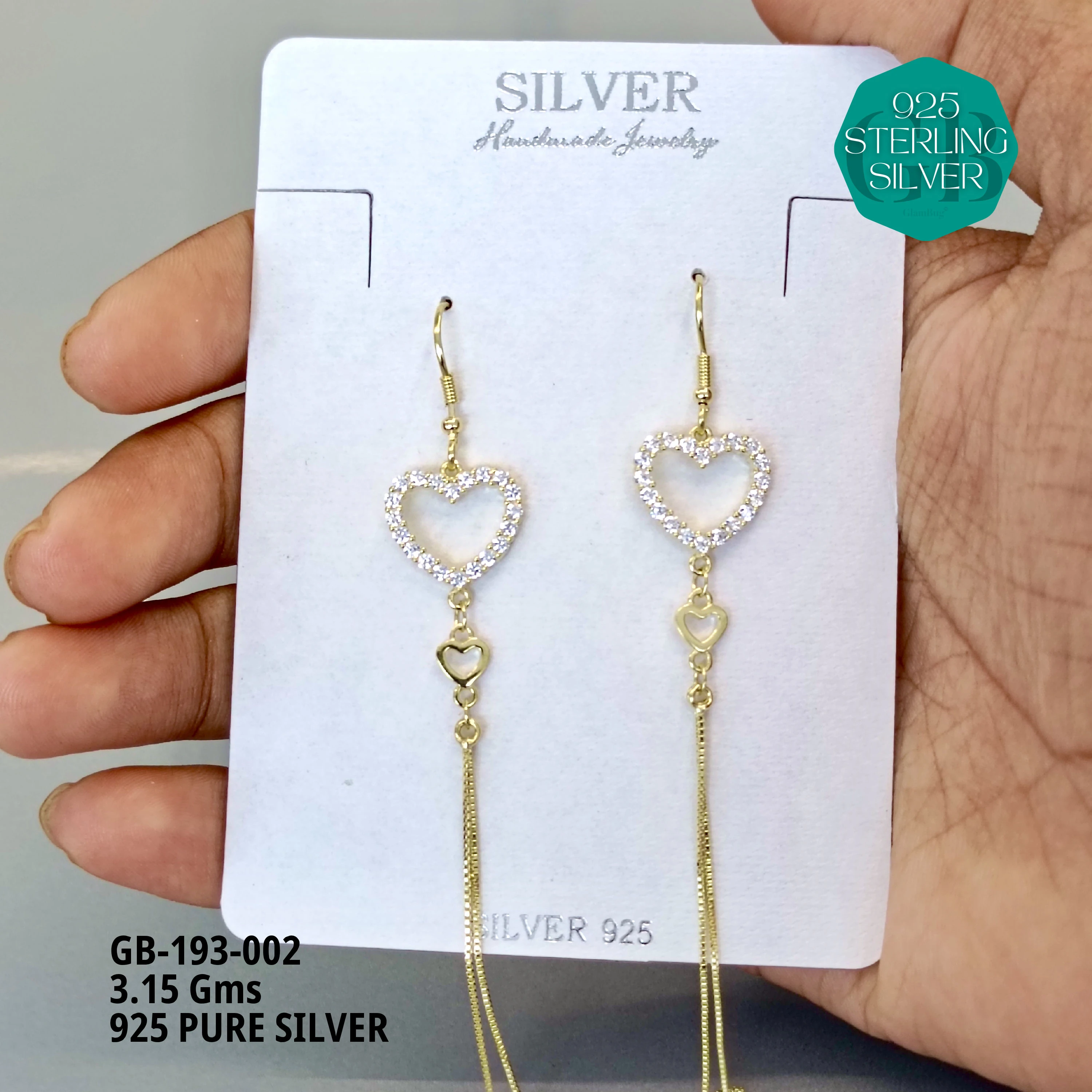 EXCLUSIVE HOOKS / SUI DHAGA - Premium 925 Silver Jewellery - SKU: GB-193-002 - Hyderabad Silver Importers