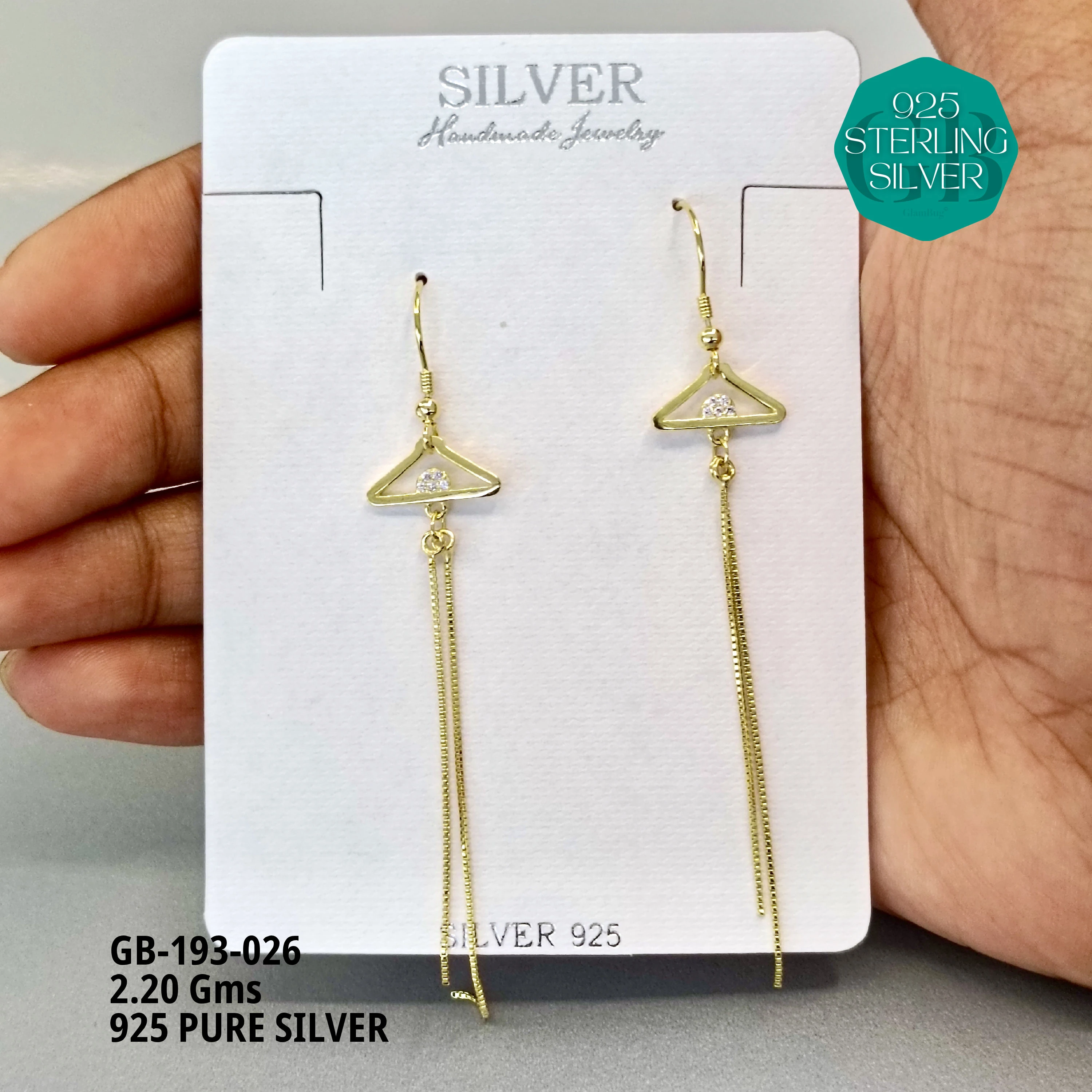 EXCLUSIVE HOOKS / SUI DHAGA - Premium 925 Silver Jewellery - SKU: GB-193-026 - Hyderabad Silver Importers