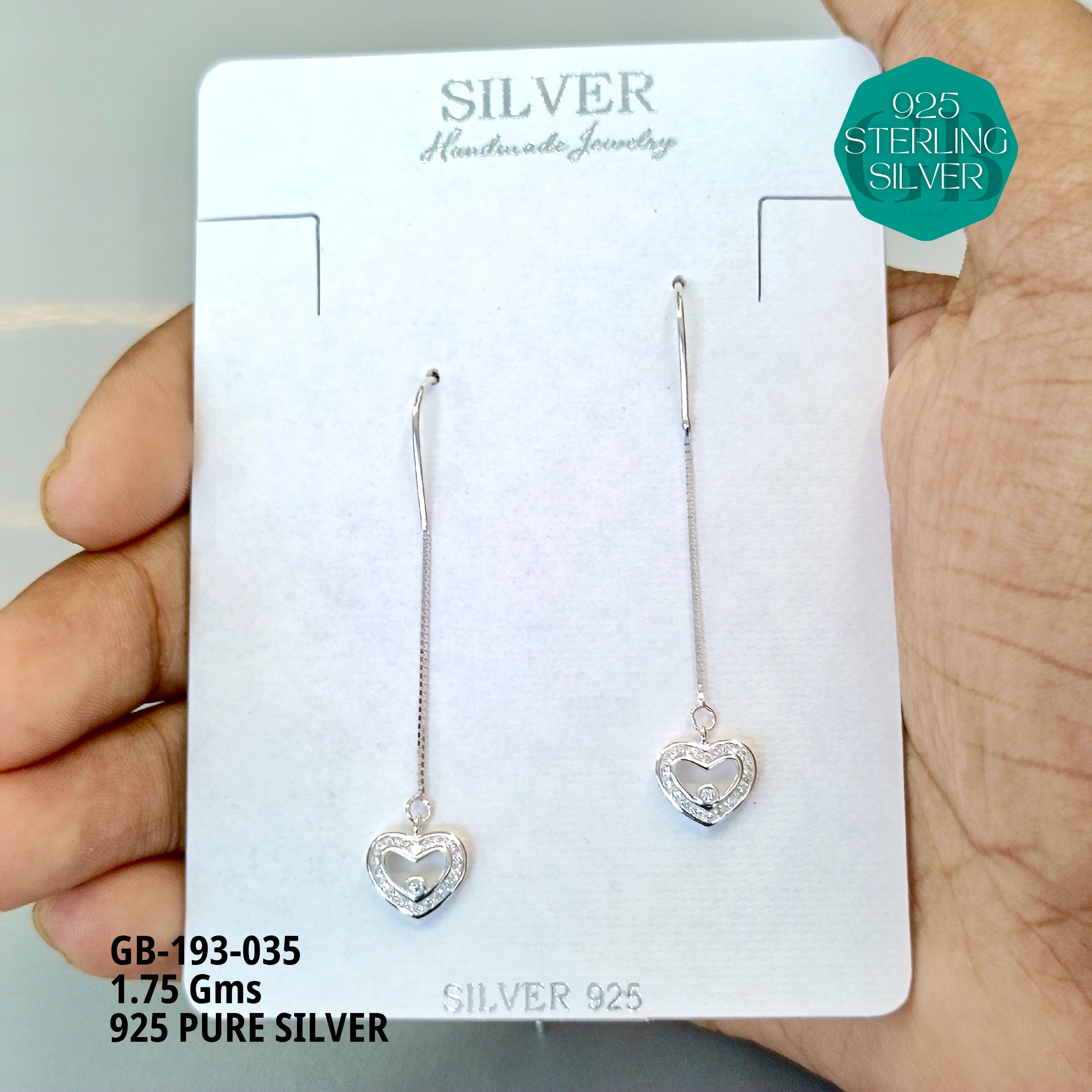 EXCLUSIVE HOOKS / SUI DHAGA - Premium 925 Silver Jewellery - SKU: GB-193-035 - Hyderabad Silver Importers