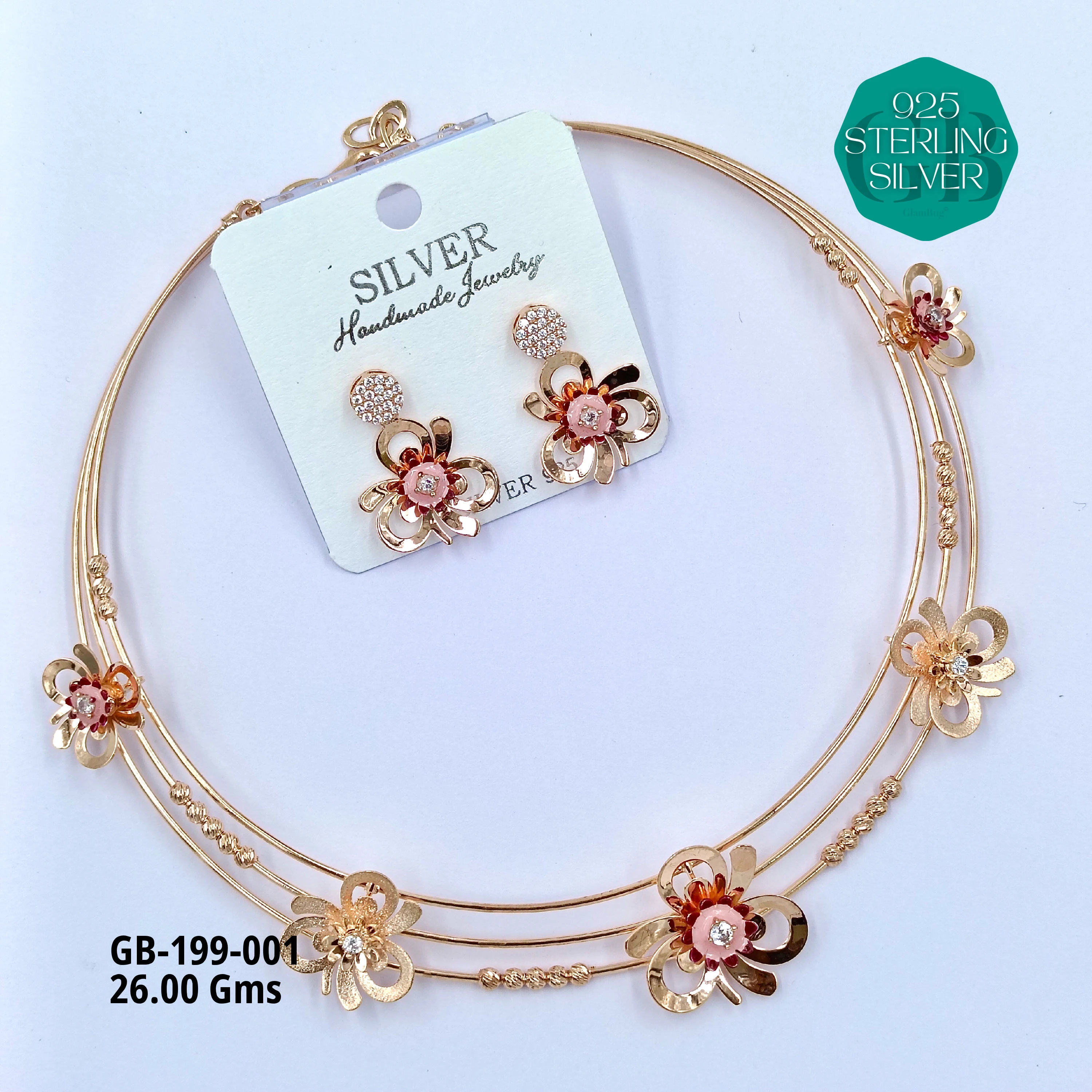 CNC Necklace V2 - Premium 925 Silver Jewellery - SKU: GB-199-001 - Hyderabad Silver Importers