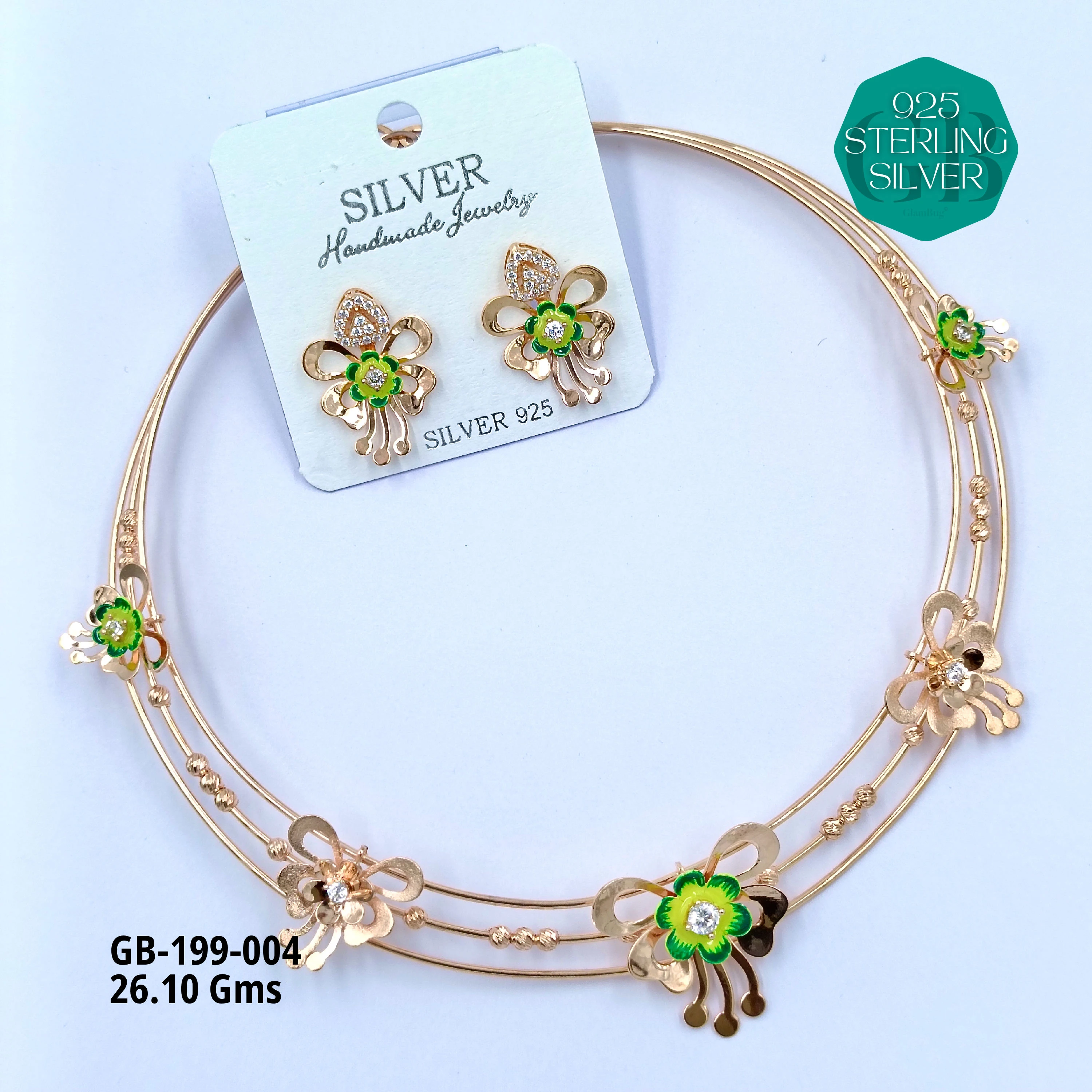 CNC Necklace V2 - Premium 925 Silver Jewellery - SKU: GB-199-004 - Hyderabad Silver Importers