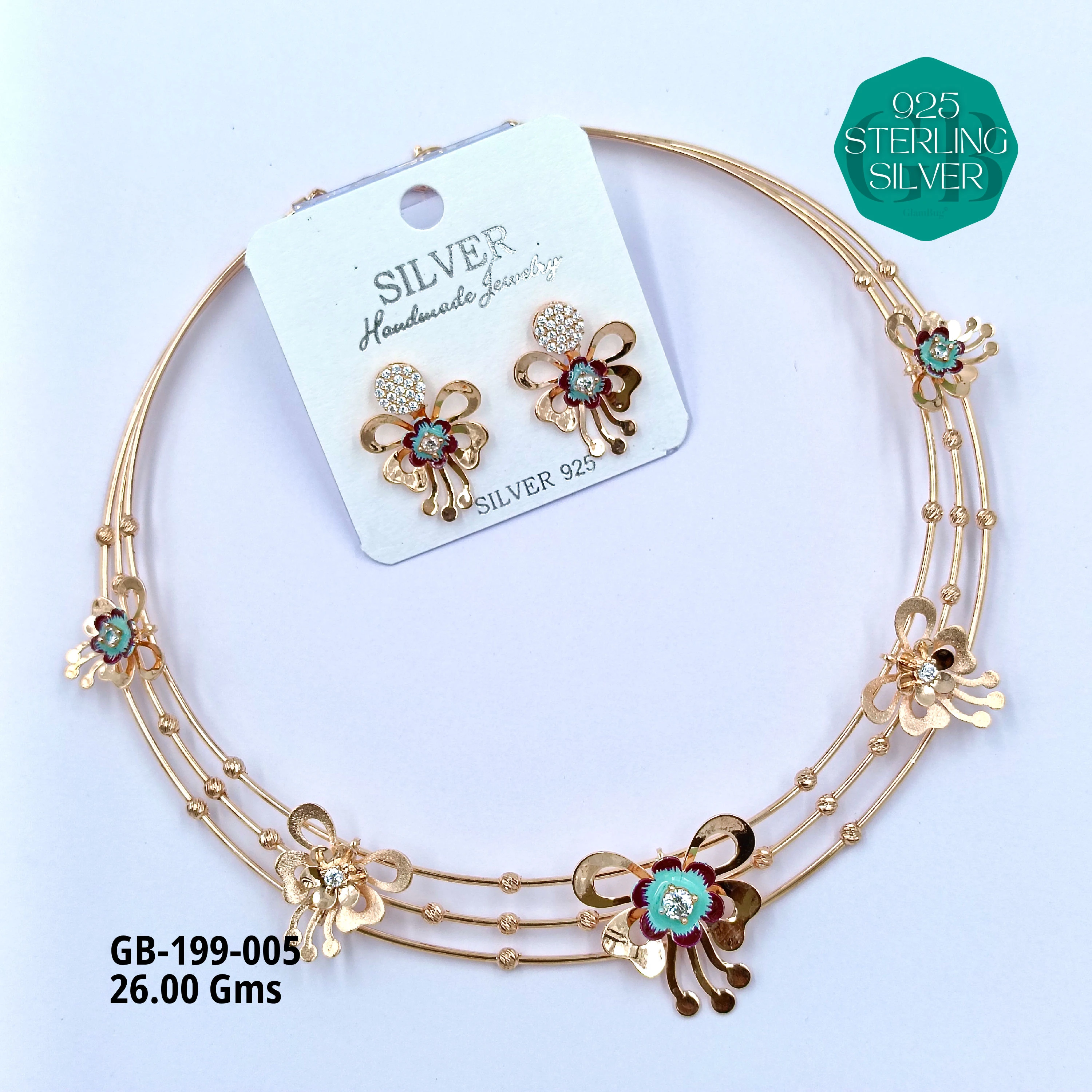 CNC Necklace V2 - Premium 925 Silver Jewellery - SKU: GB-199-005 - Hyderabad Silver Importers