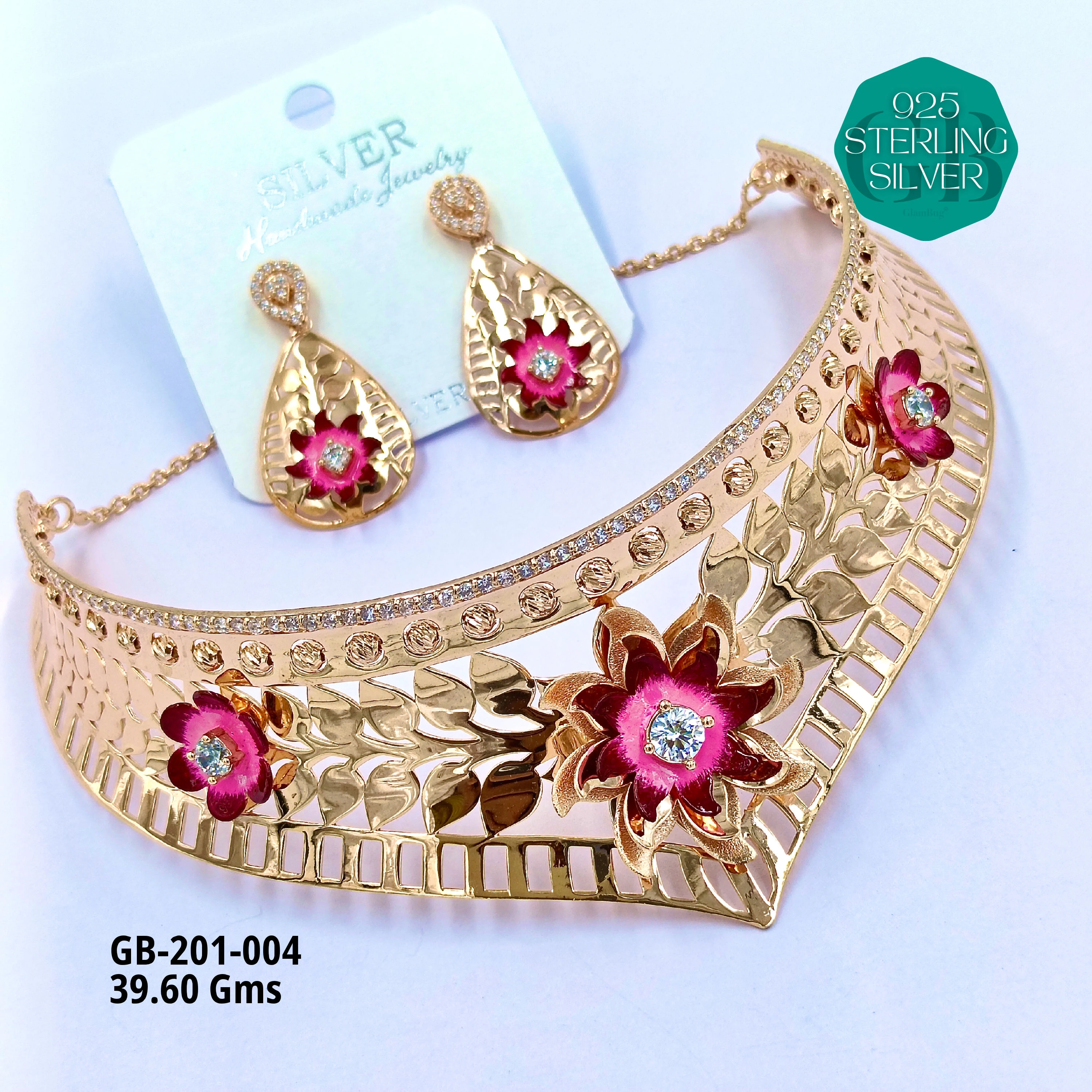 CNC CHOKAR - Premium 925 Silver Jewellery - SKU: GB-201-004 - Hyderabad Silver Importers