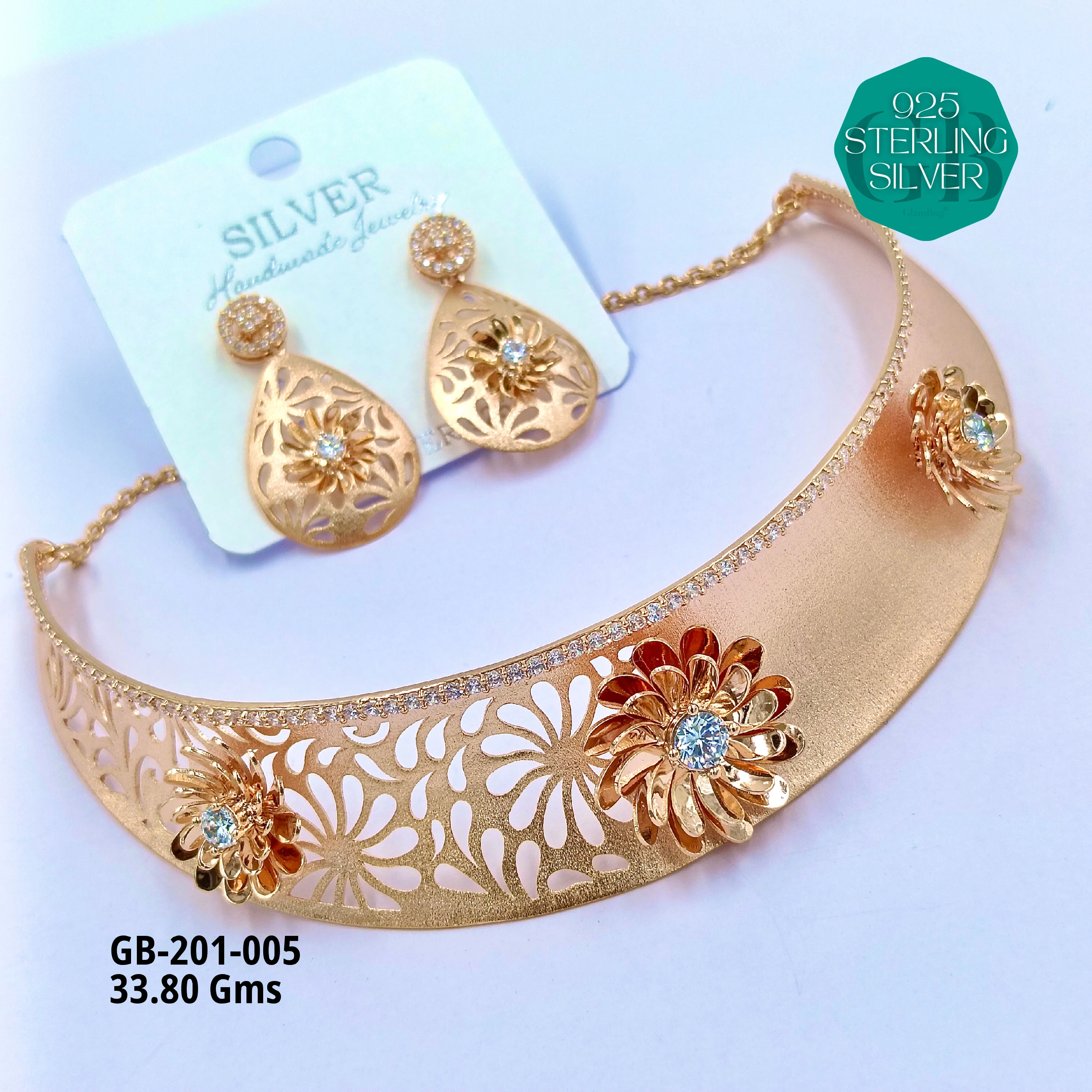 CNC CHOKAR - Premium 925 Silver Jewellery - SKU: GB-201-005 - Hyderabad Silver Importers