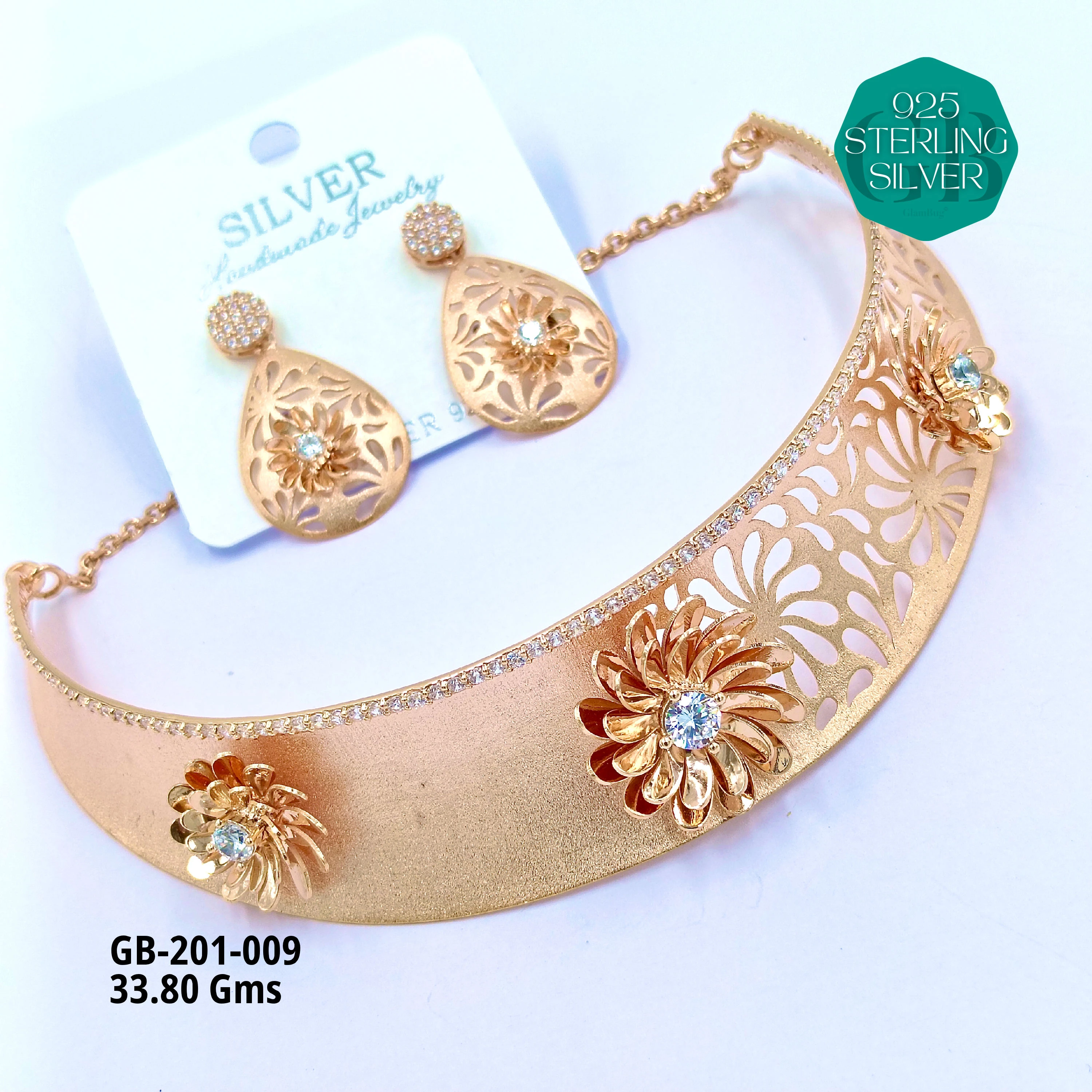 CNC CHOKAR - Premium 925 Silver Jewellery - SKU: GB-201-009 - Hyderabad Silver Importers