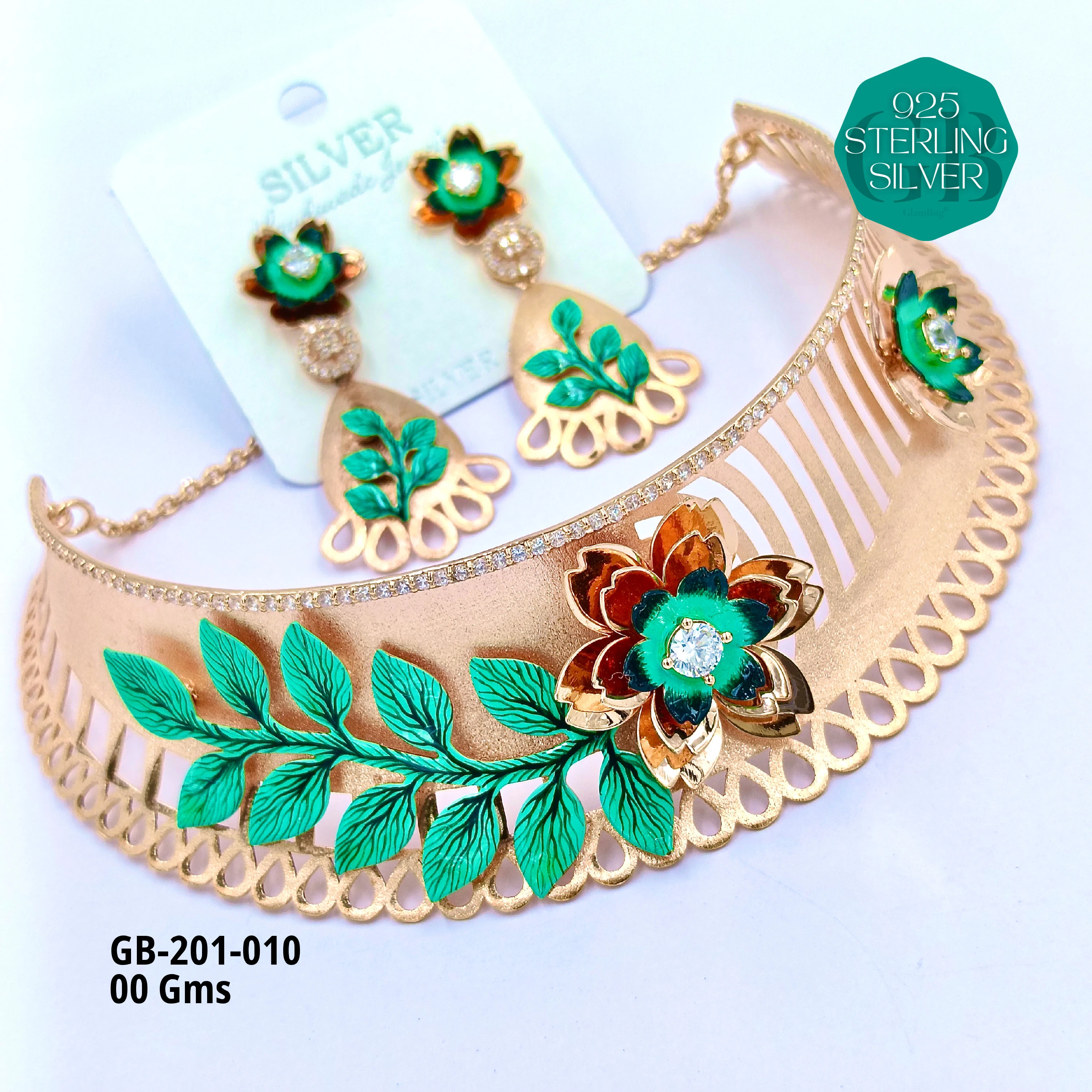 CNC CHOKAR - Premium 925 Silver Jewellery - SKU: GB-201-010 - Hyderabad Silver Importers