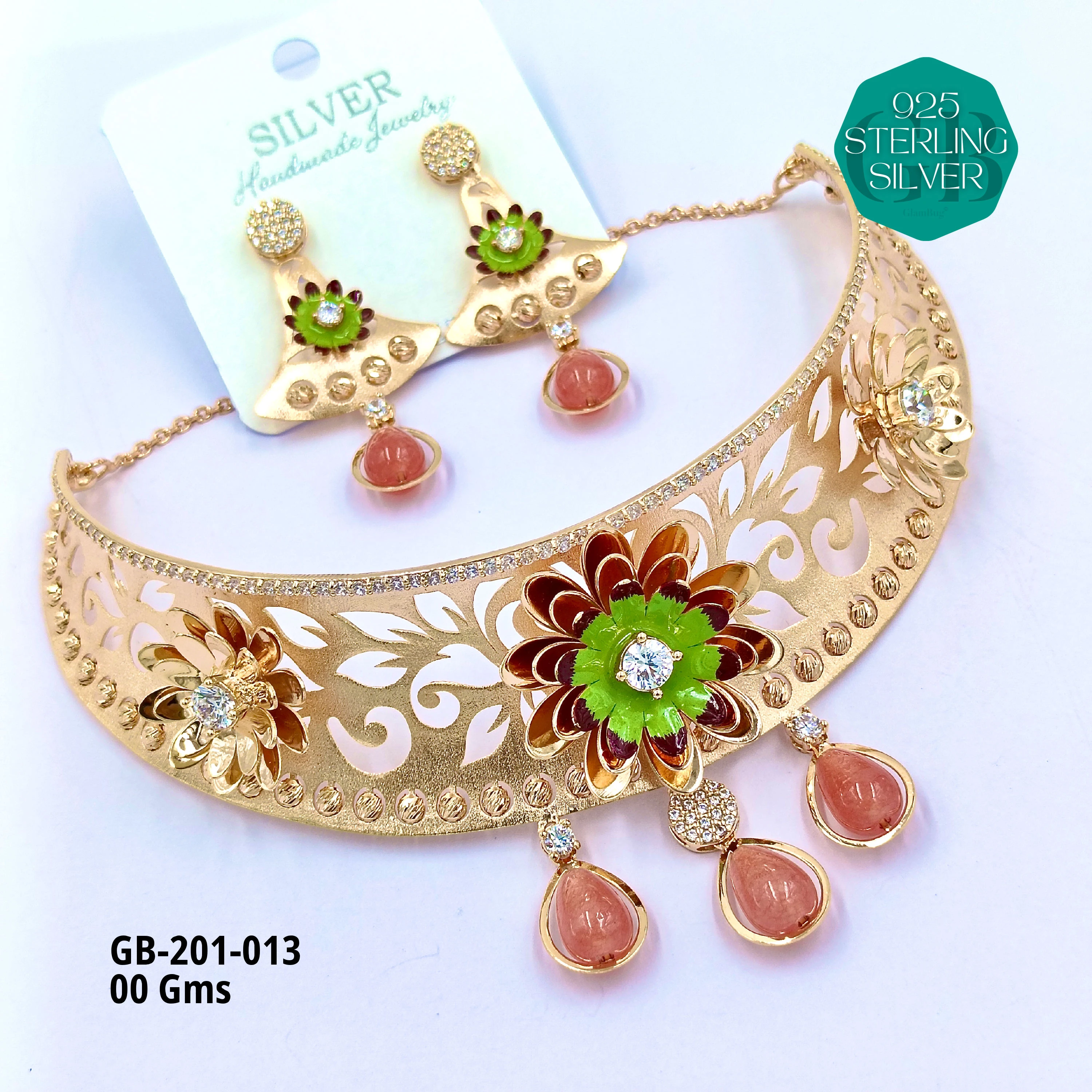 CNC CHOKAR - Premium 925 Silver Jewellery - SKU: GB-201-013 - Hyderabad Silver Importers