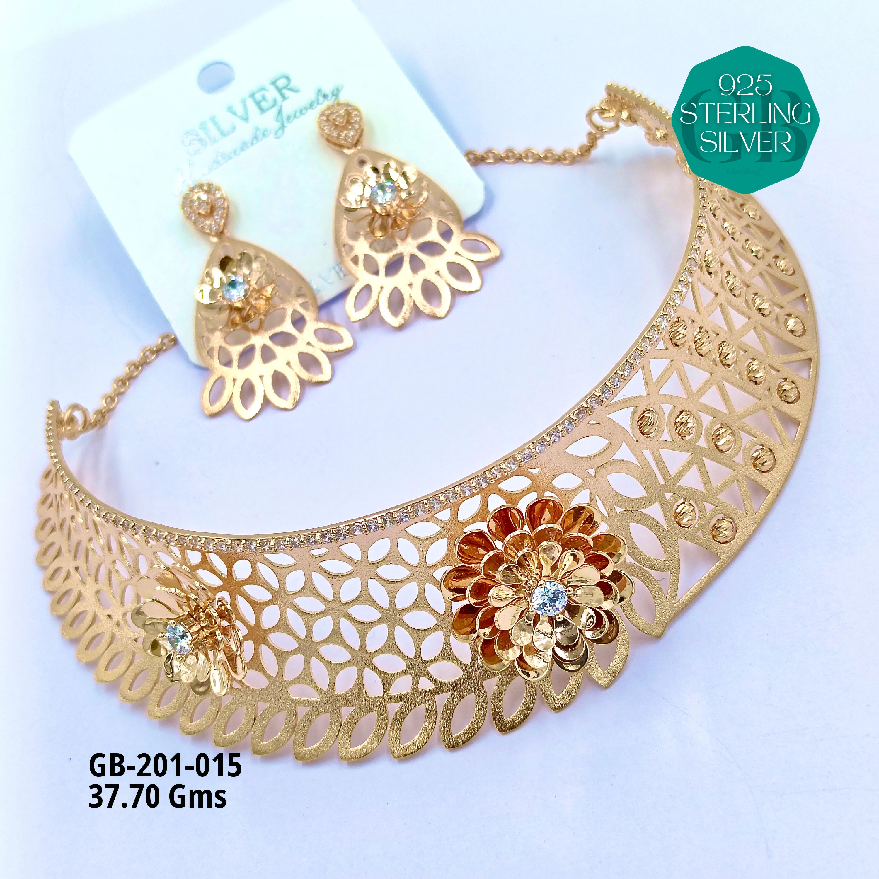 CNC CHOKAR - Premium 925 Silver Jewellery - SKU: GB-201-015 - Hyderabad Silver Importers