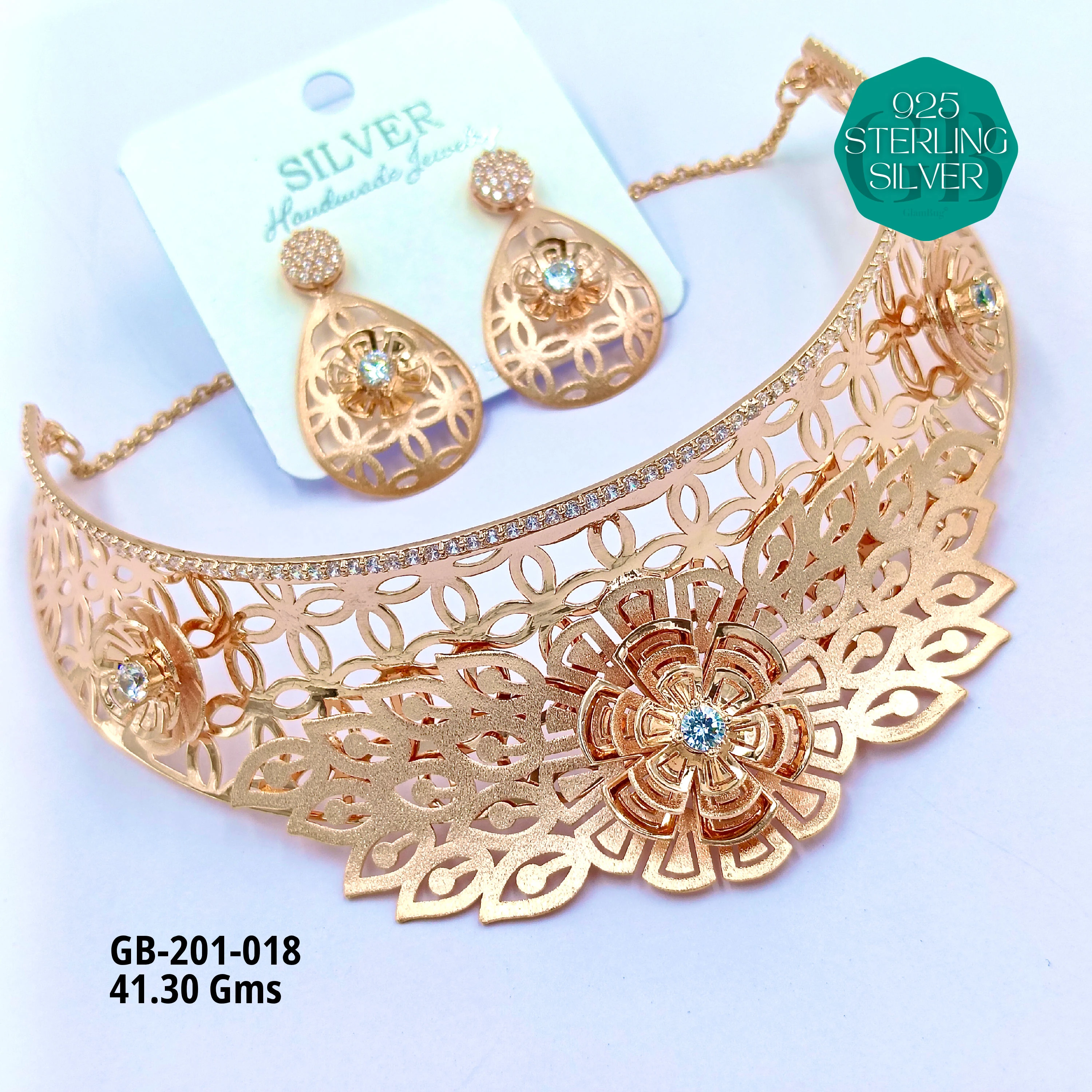 CNC CHOKAR - Premium 925 Silver Jewellery - SKU: GB-201-018 - Hyderabad Silver Importers