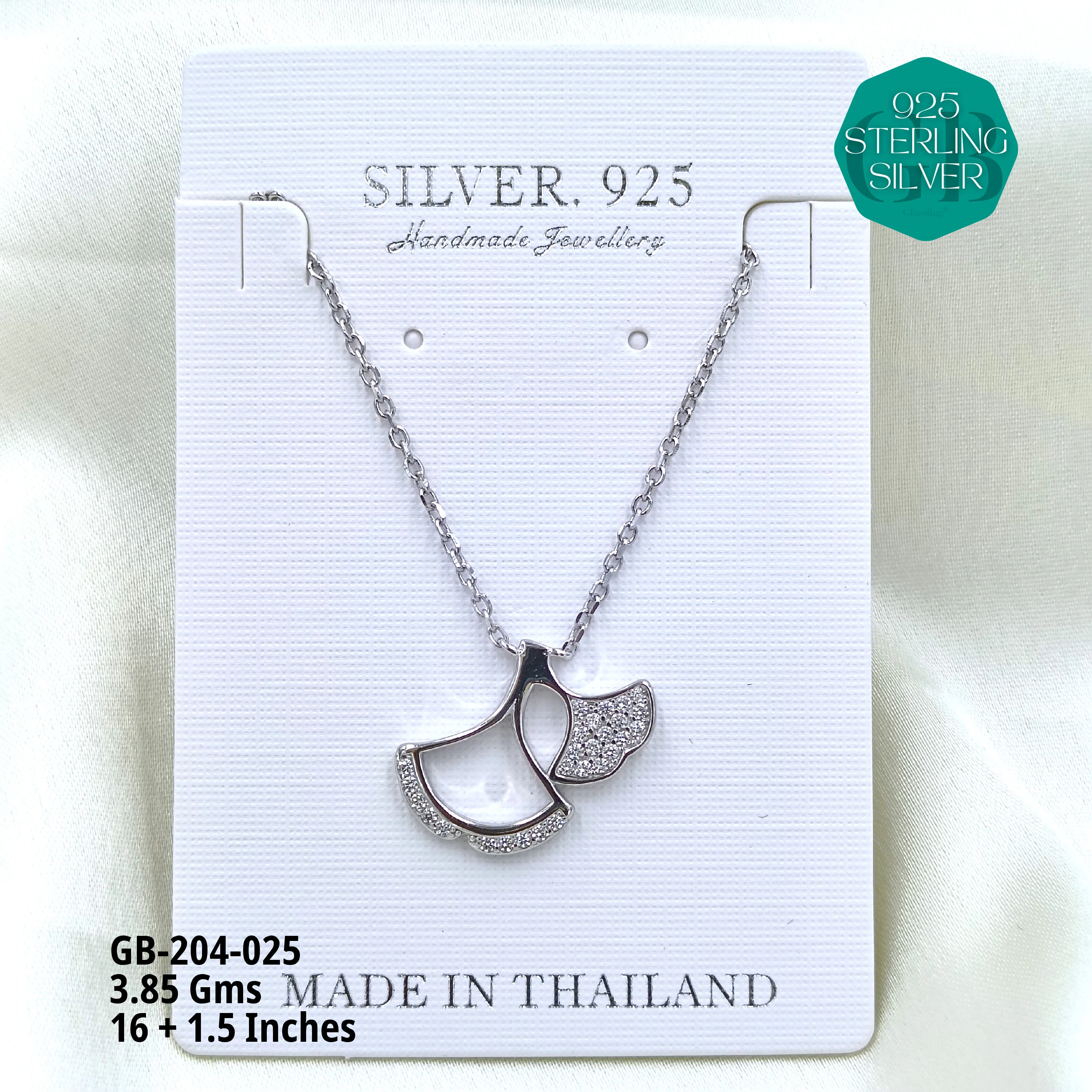 CZ DOKIYA CHAINS PREMIUM - Premium 925 Silver Jewellery - SKU: GB-204-025 - Hyderabad Silver Importers