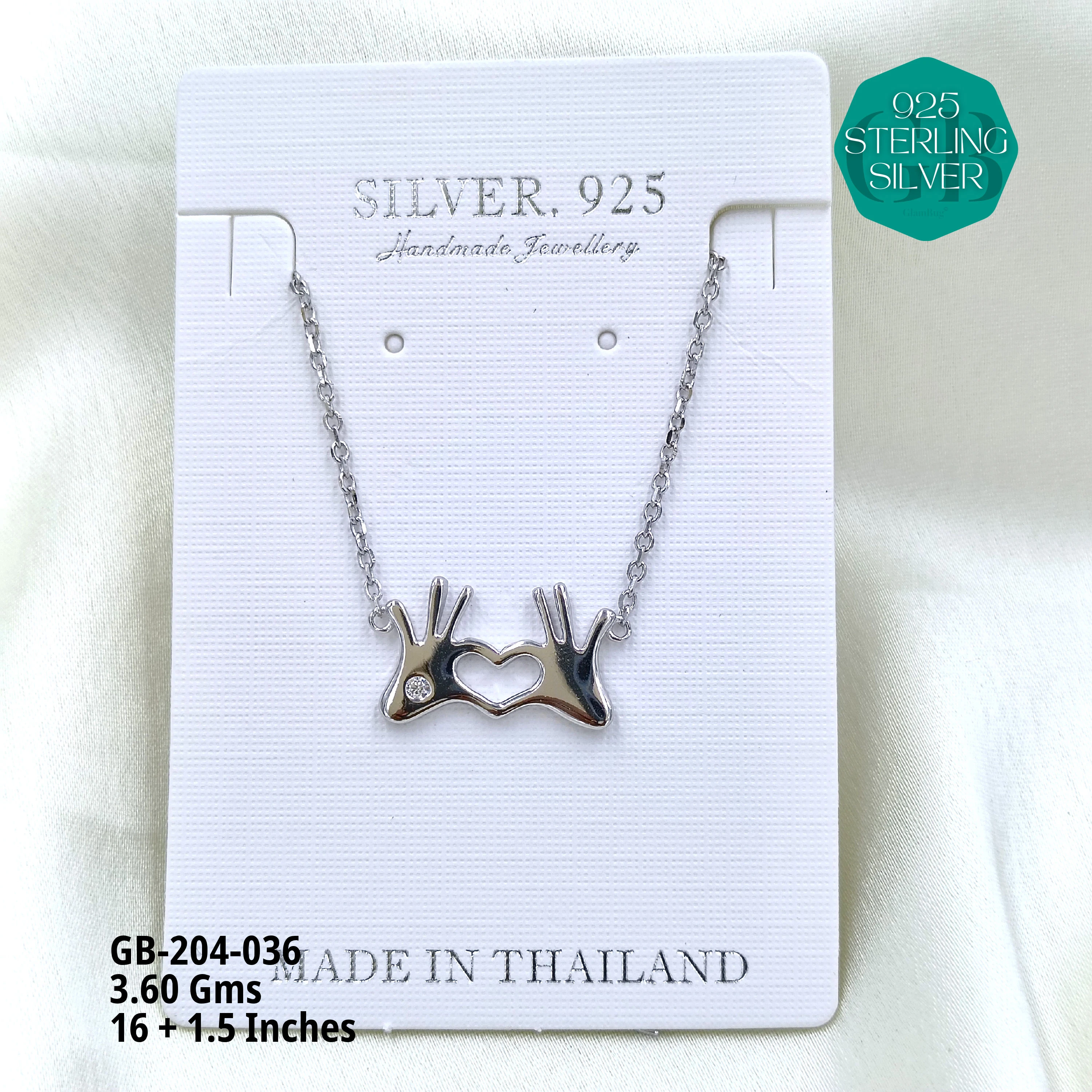 CZ DOKIYA CHAINS PREMIUM - Premium 925 Silver Jewellery - SKU: GB-204-036 - Hyderabad Silver Importers