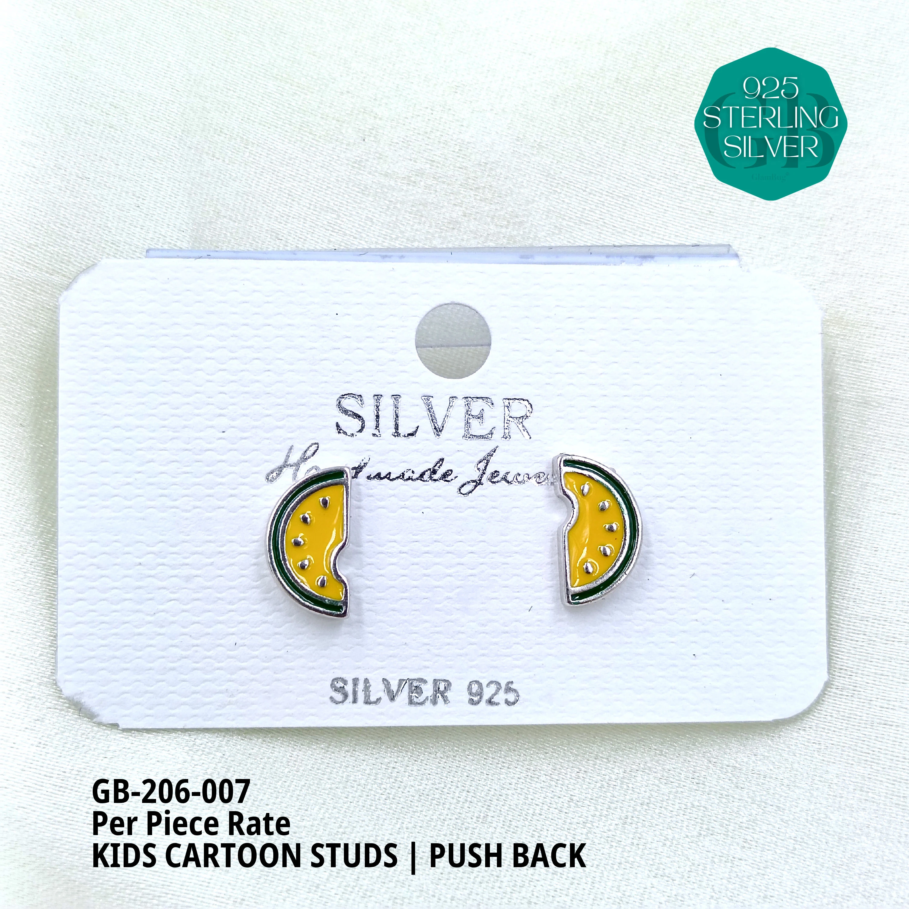 BABY ENAMEL STUDS - Premium 925 Silver Jewellery - SKU: GB-206-007 - Hyderabad Silver Importers