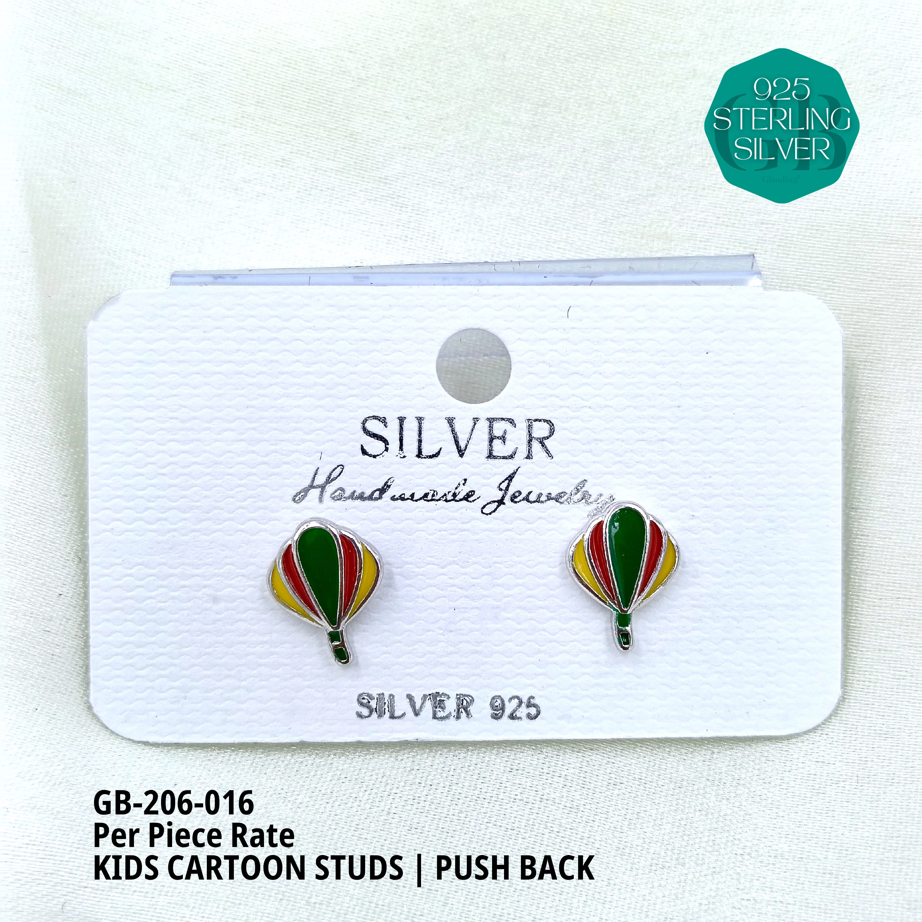 BABY ENAMEL STUDS - Premium 925 Silver Jewellery - SKU: GB-206-016 - Hyderabad Silver Importers
