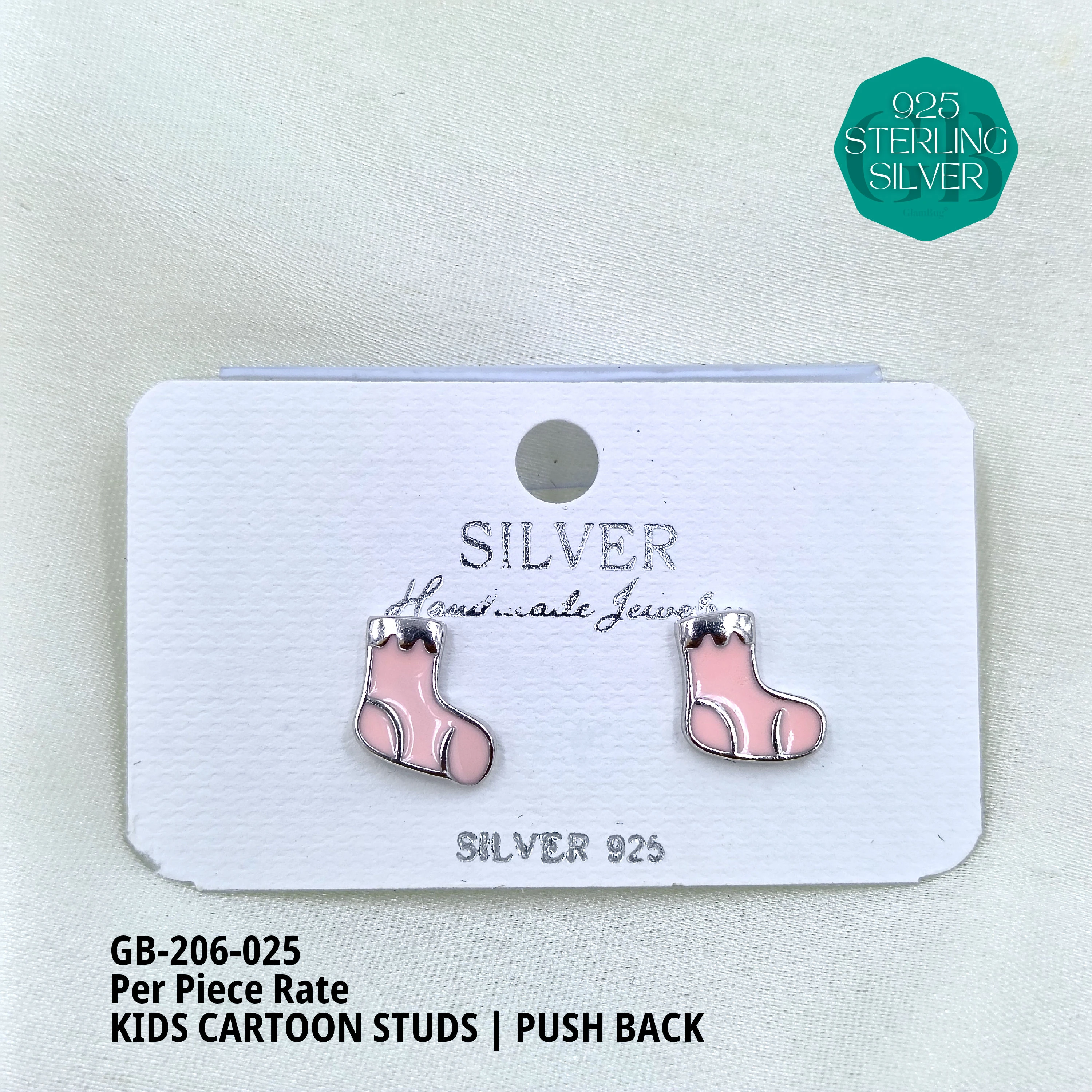 BABY ENAMEL STUDS - Premium 925 Silver Jewellery - SKU: GB-206-025 - Hyderabad Silver Importers