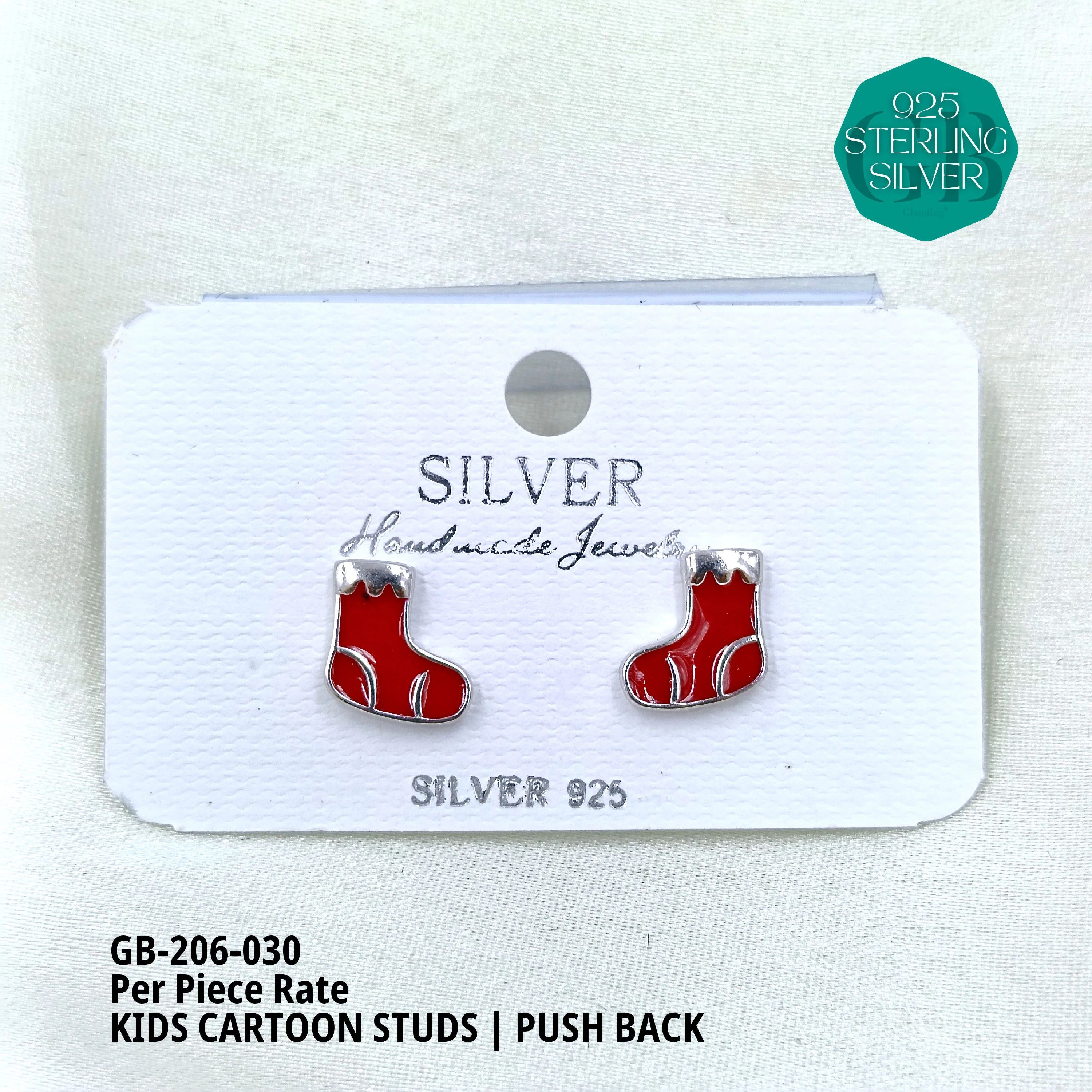 BABY ENAMEL STUDS - Premium 925 Silver Jewellery - SKU: GB-206-030 - Hyderabad Silver Importers