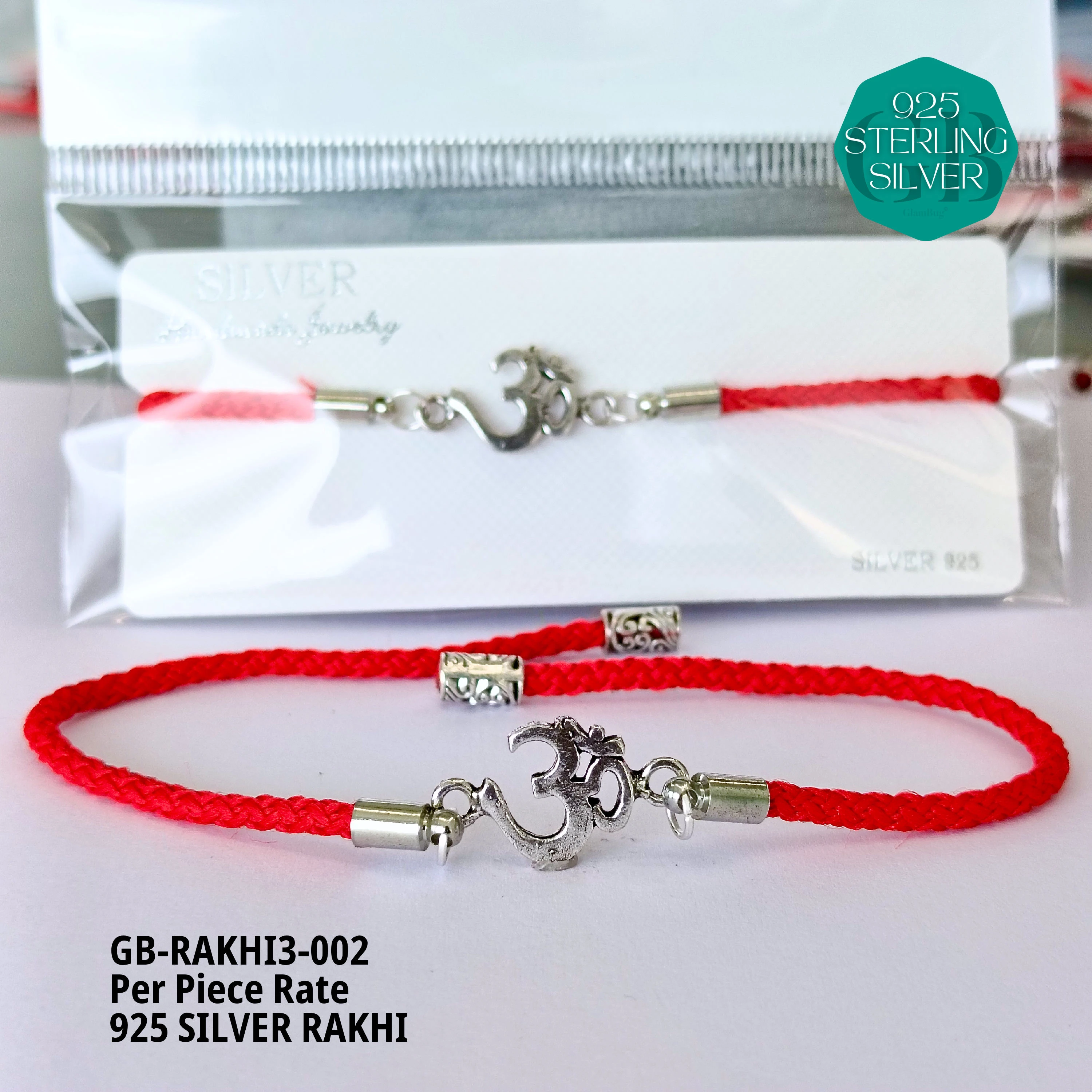 RAKHI V3 - Premium 925 Silver Jewellery - SKU: GB-RAKHI3-002 - Hyderabad Silver Importers